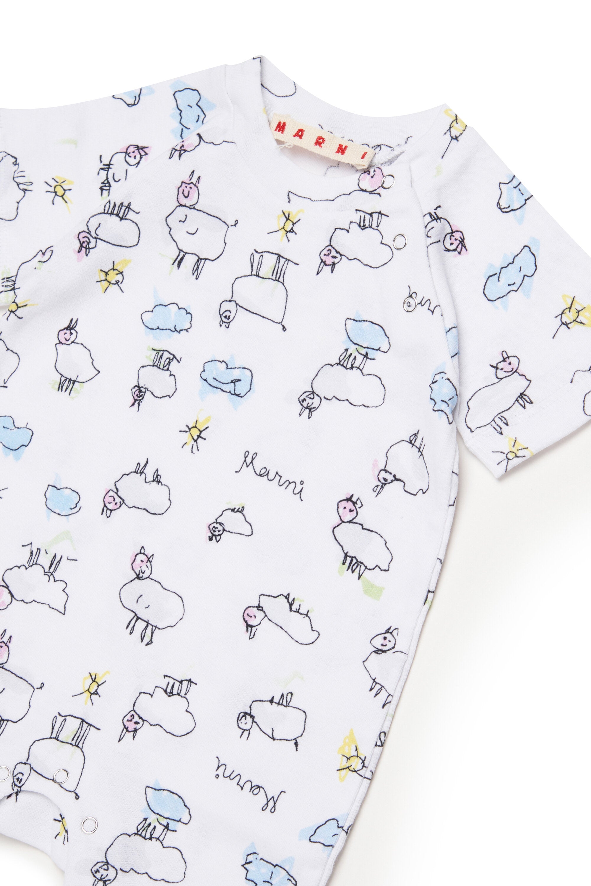 Baby set with lamb print