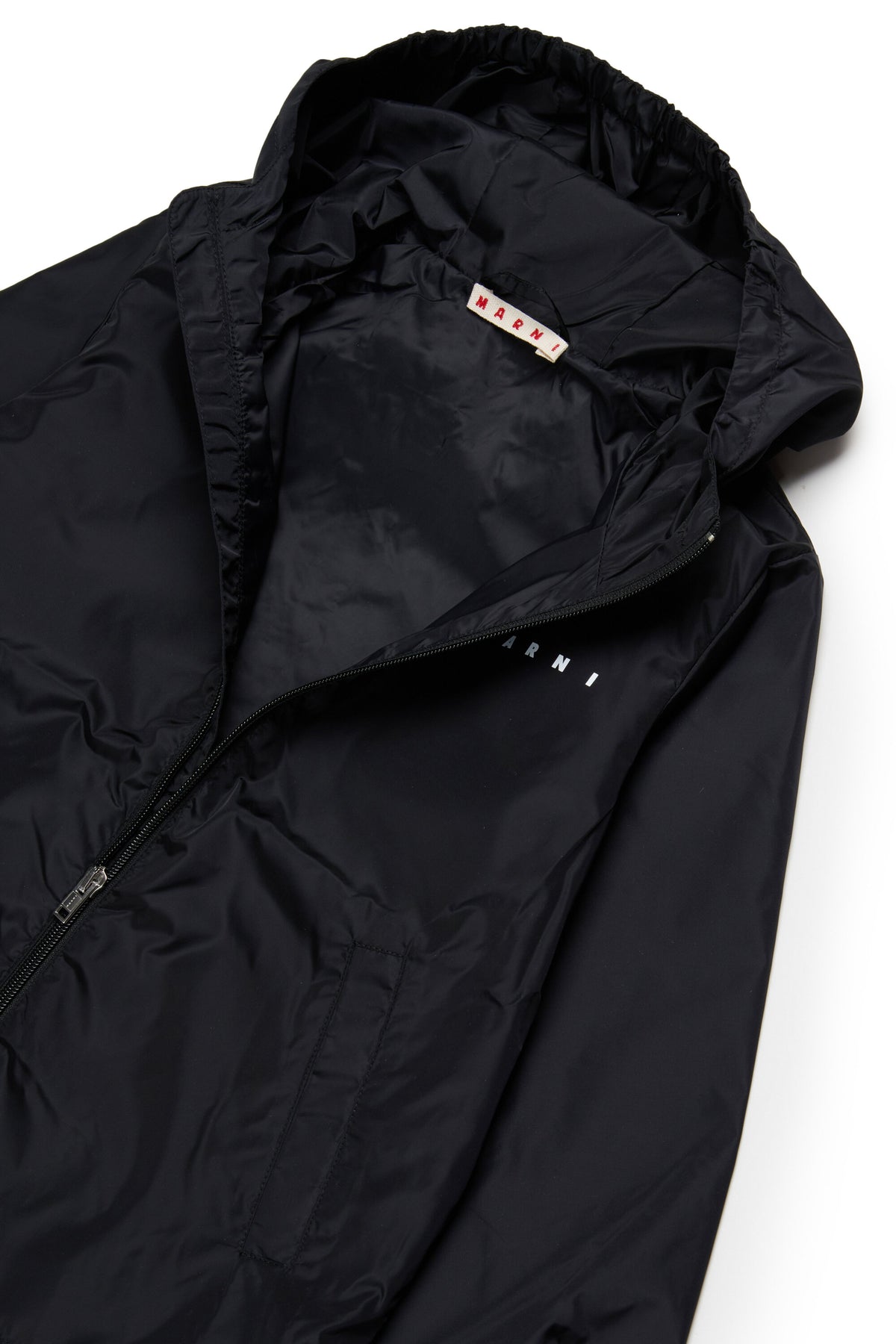 Windbreaker with printed logo