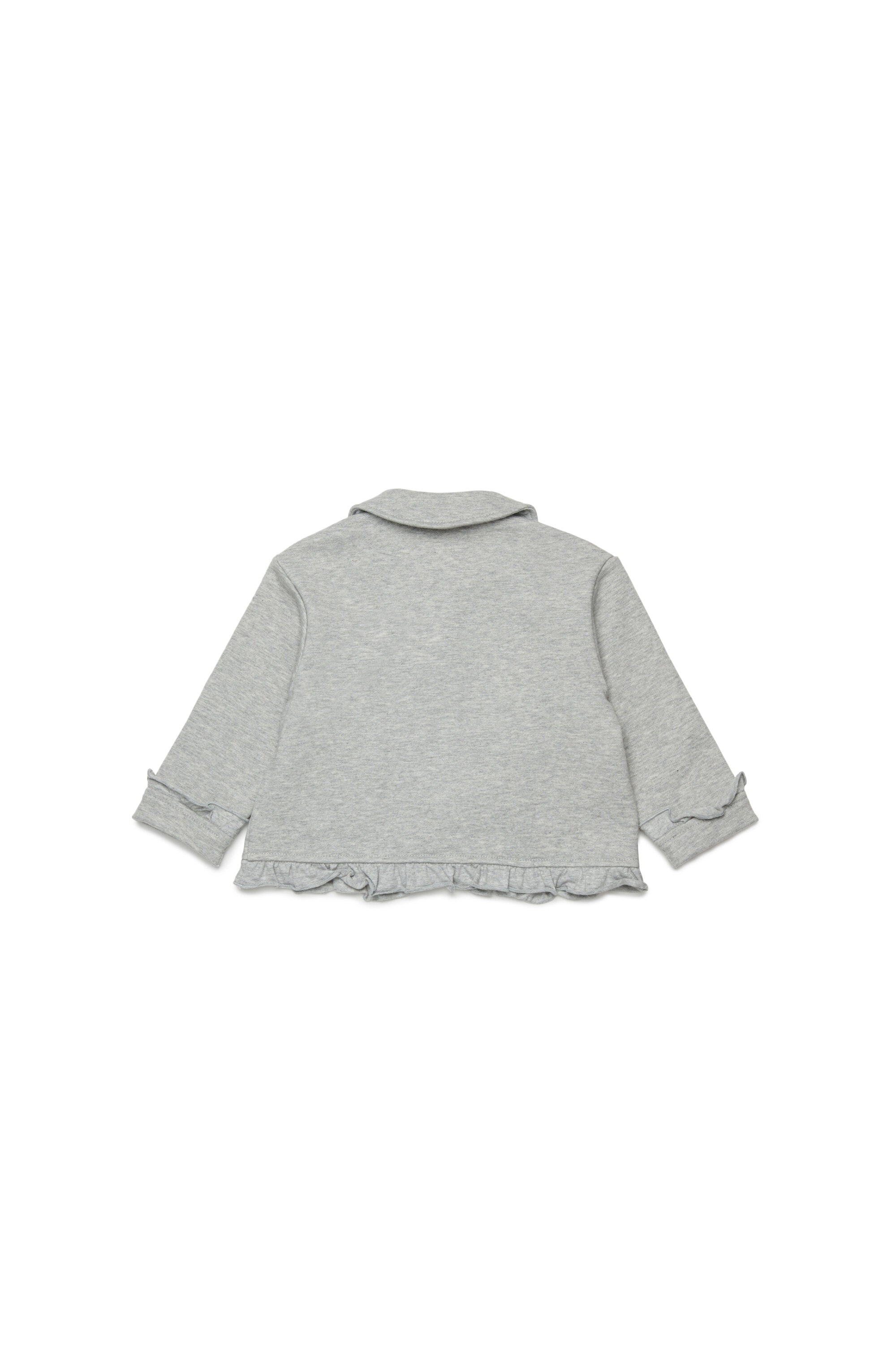 Jacket with ruffles and logo