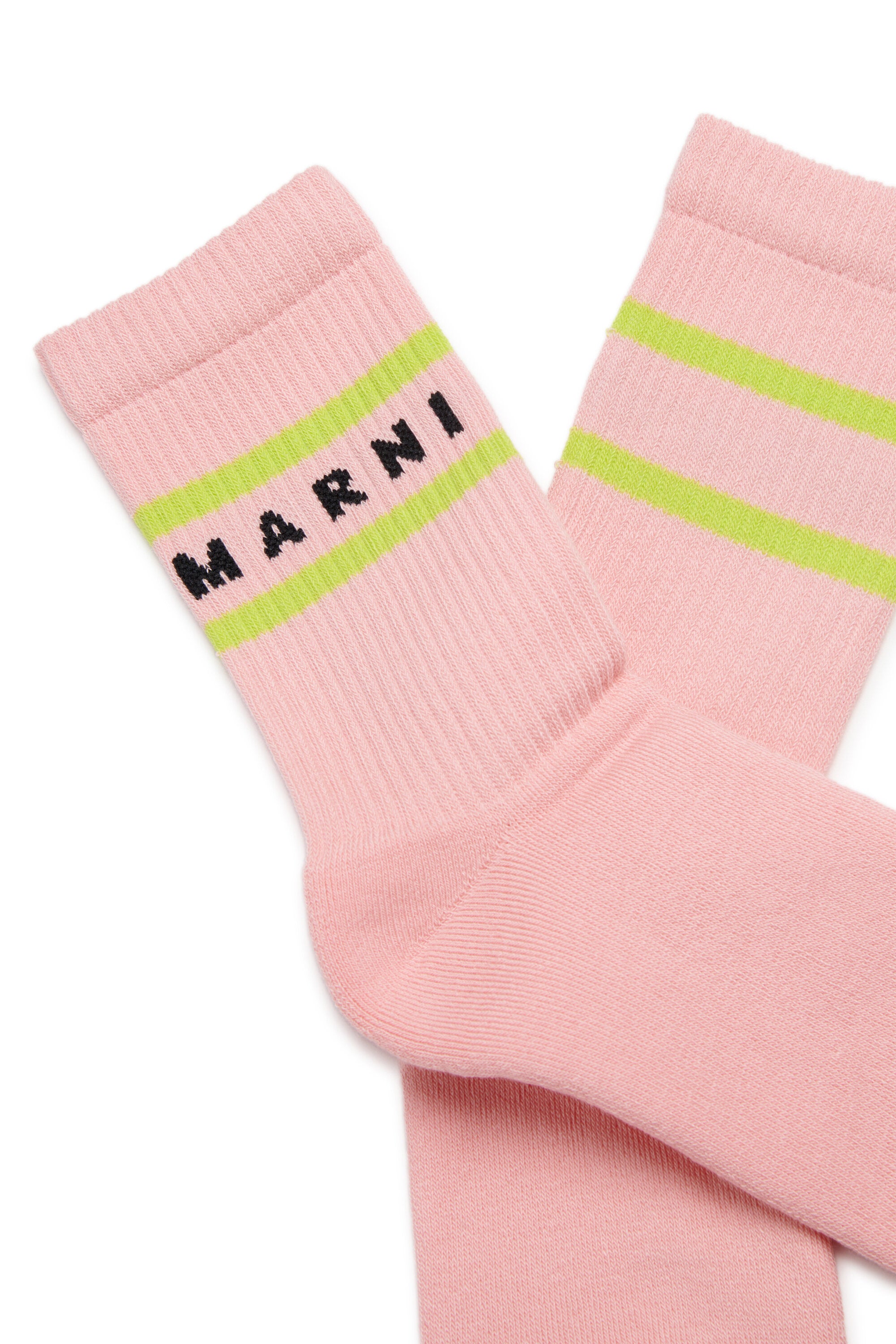 Logo and striped socks