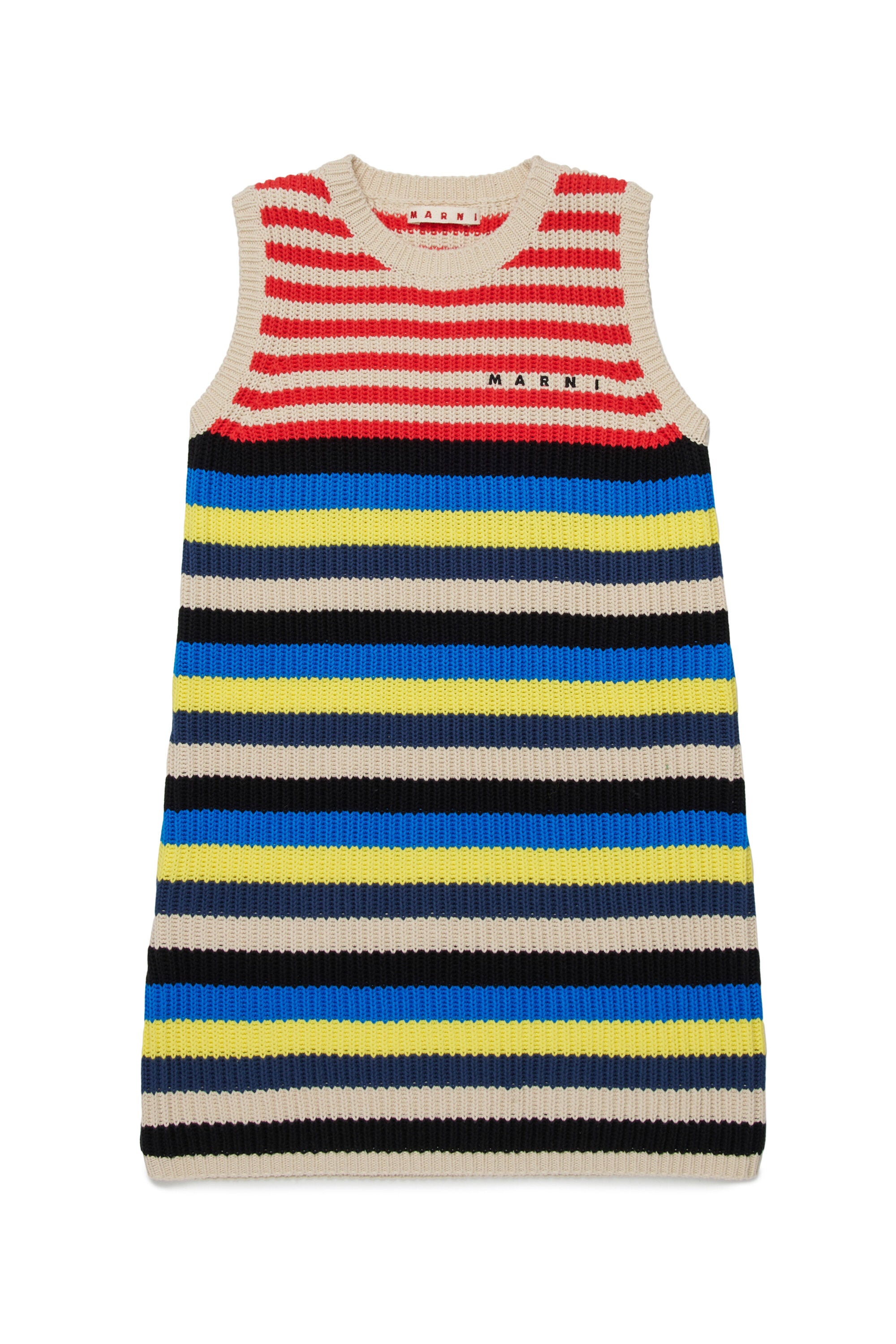 Striped dress with logo