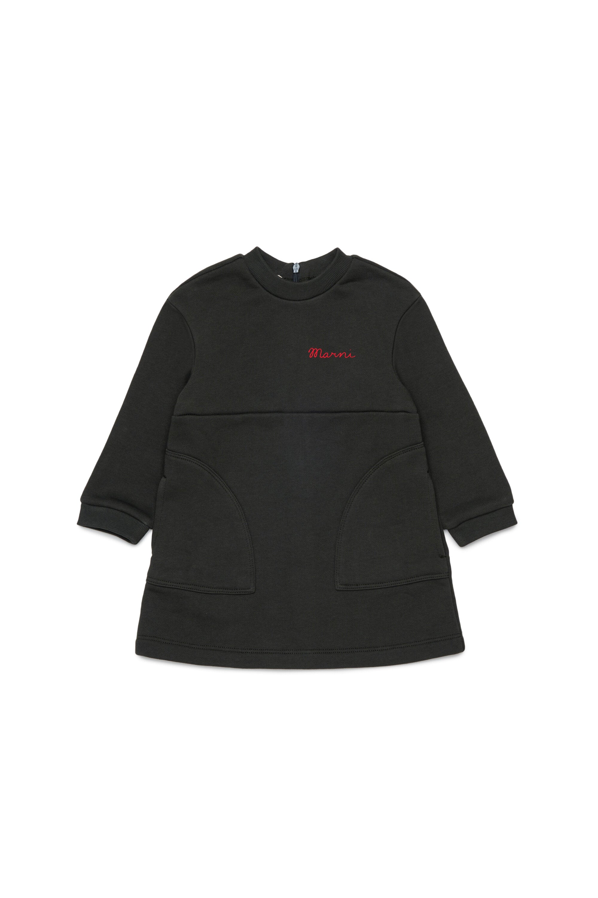 Fleece dress with logo