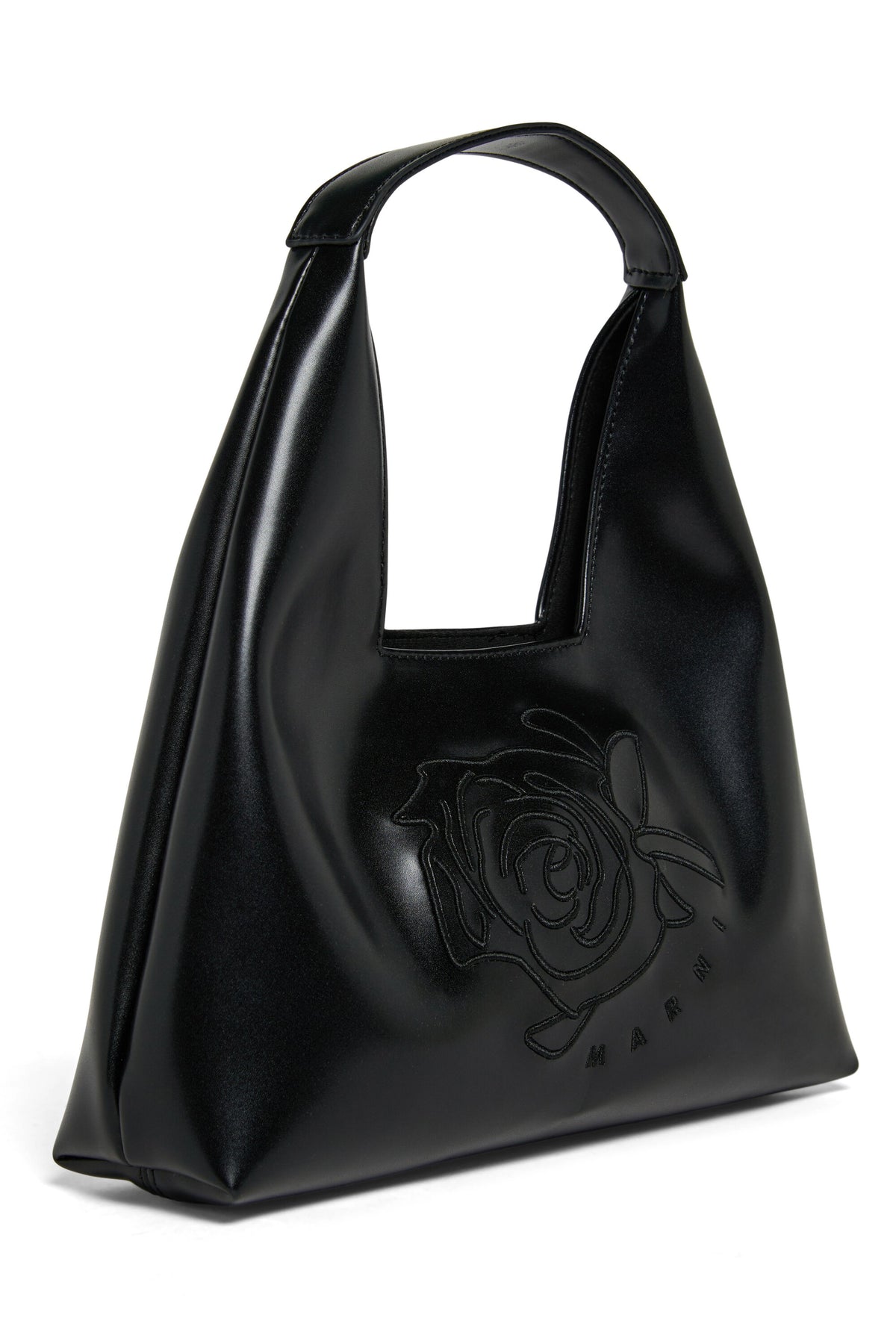 Diamond shoulder bag with floral pattern