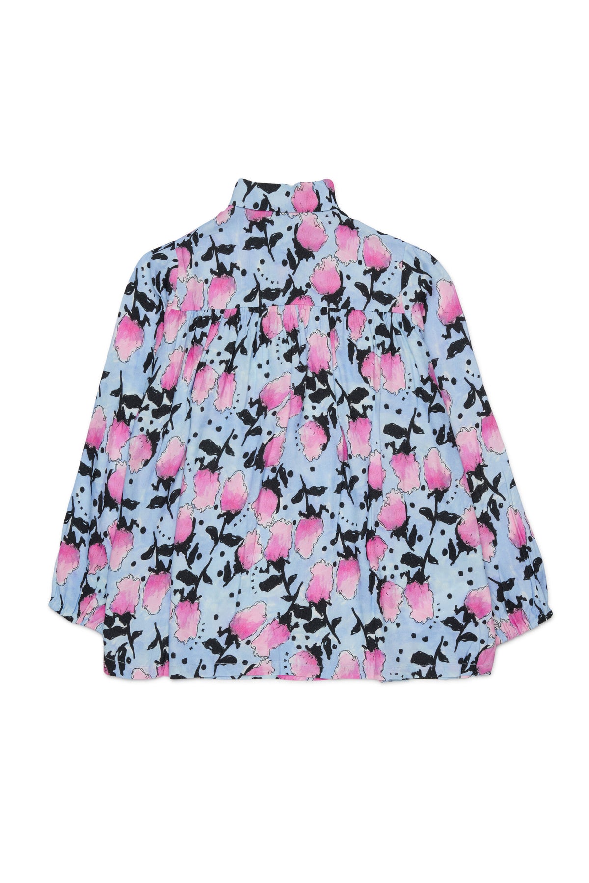 Long-sleeved floral print shirt