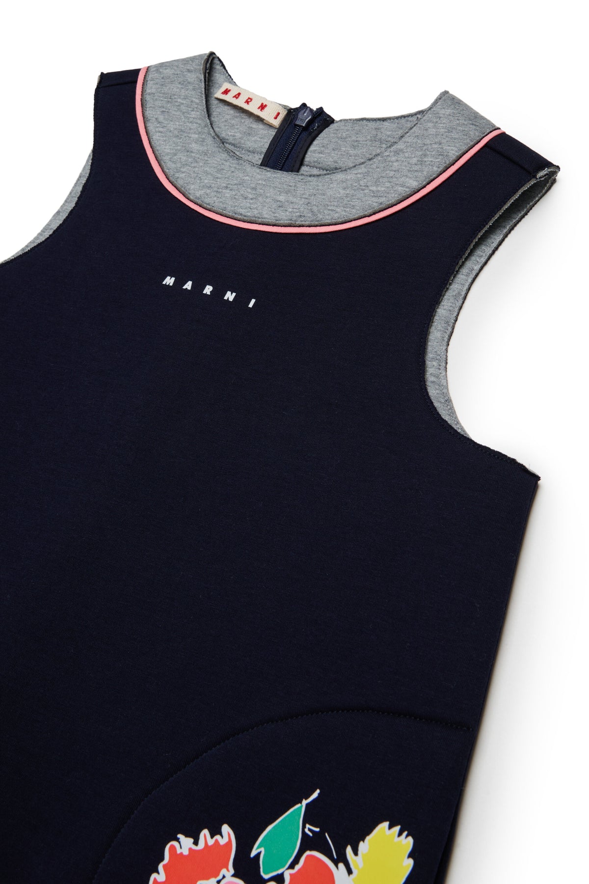 Sleeveless dress with logo