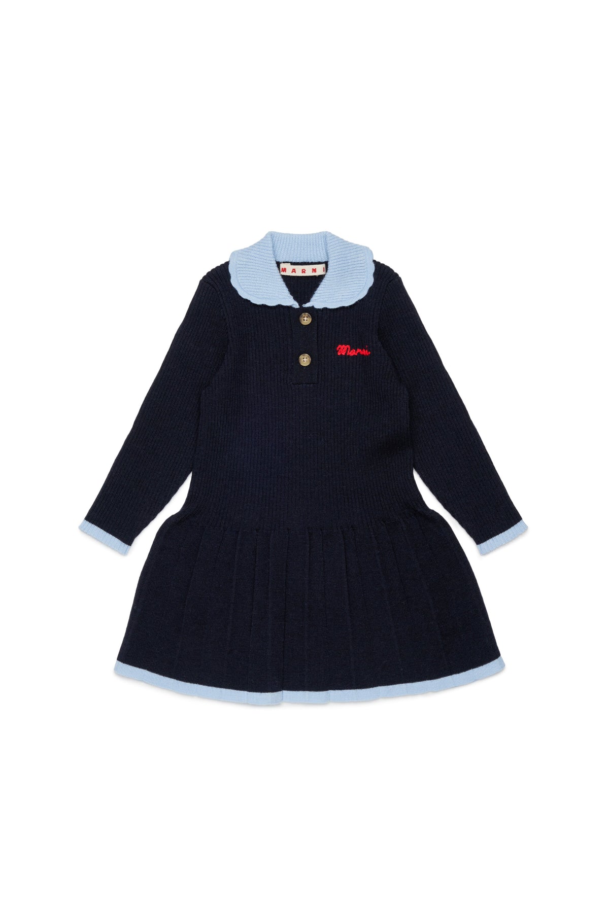 Knit dress with logo