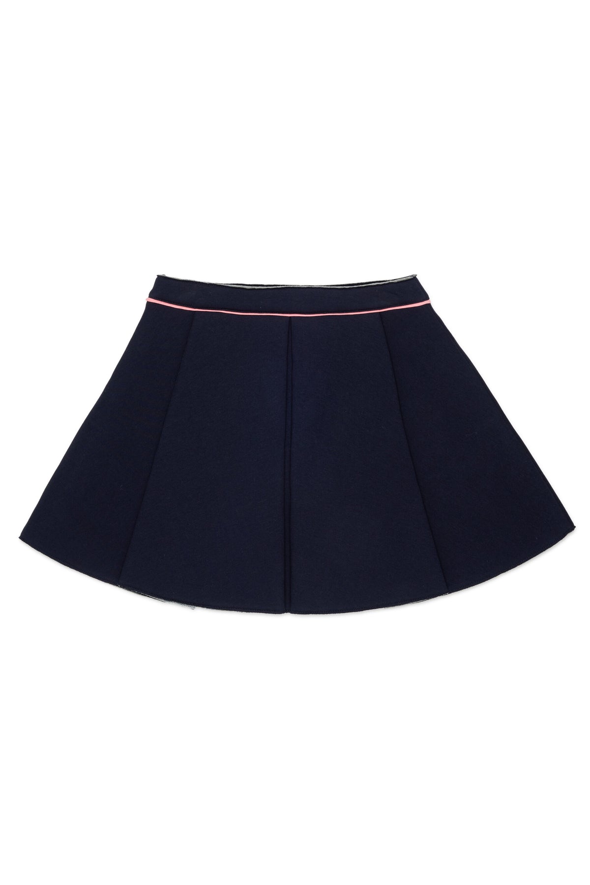 Skirt with floral print and logo