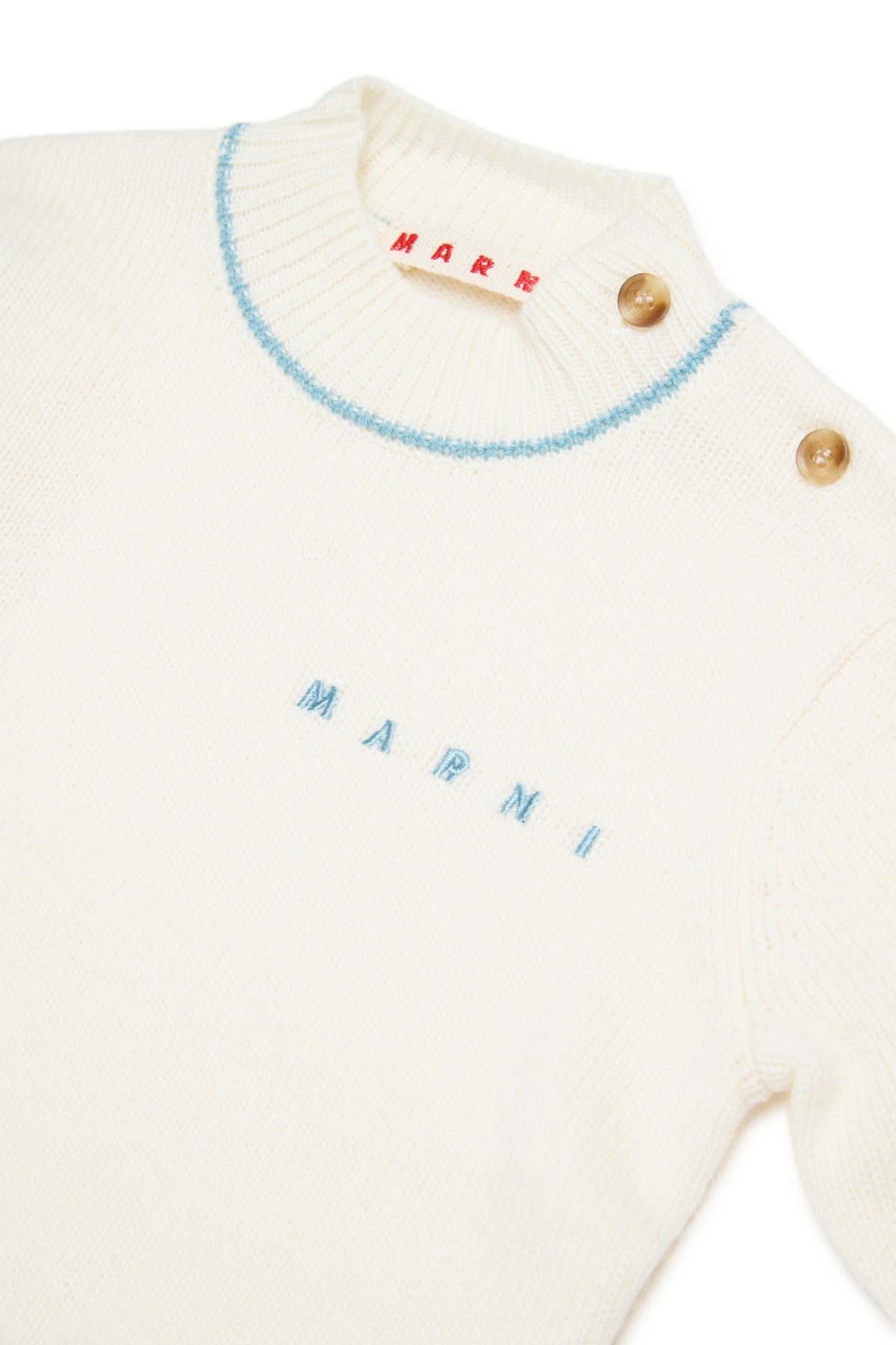 Crew-neck pullover in wool and cashmere