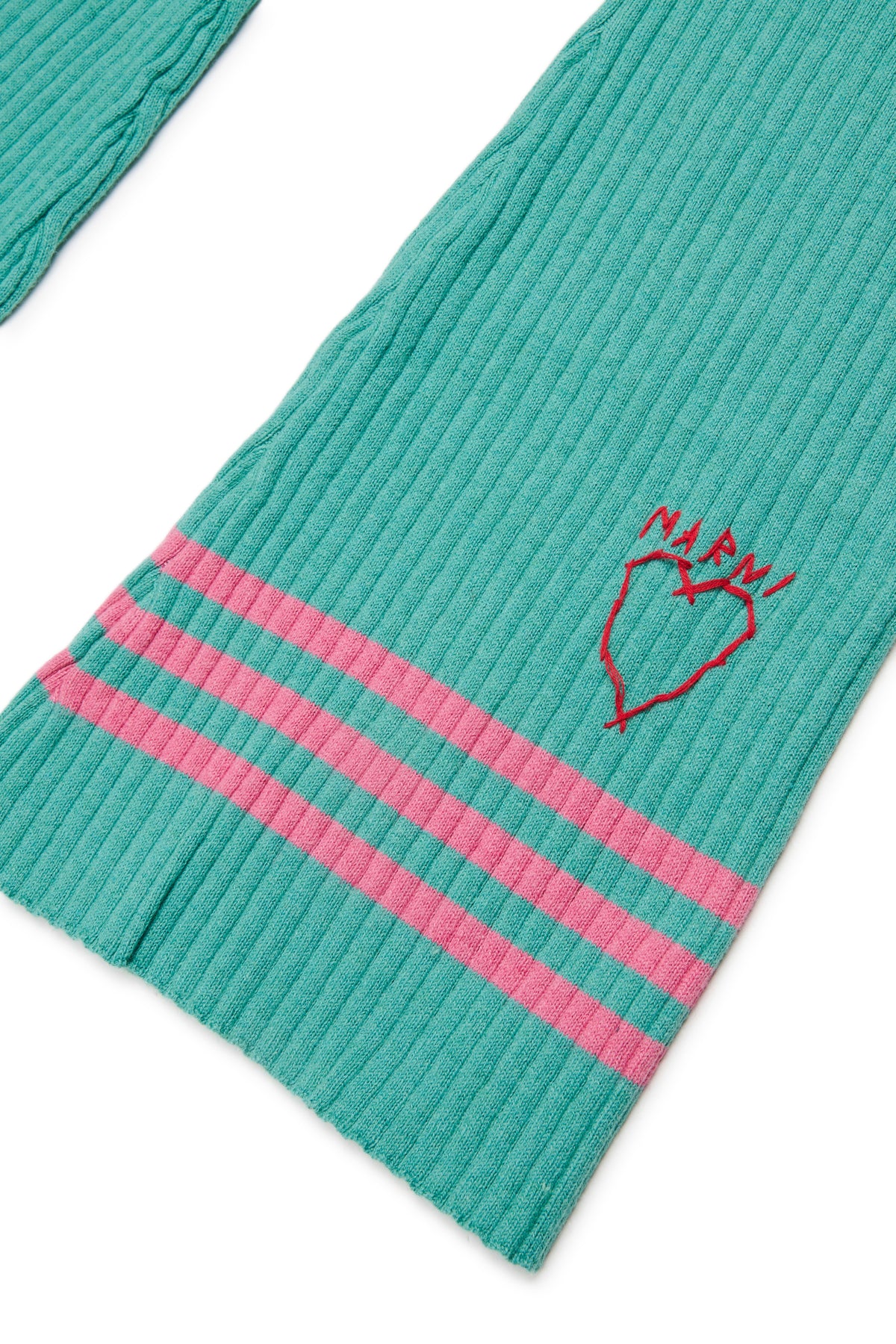 Knit pants with embroidered logo