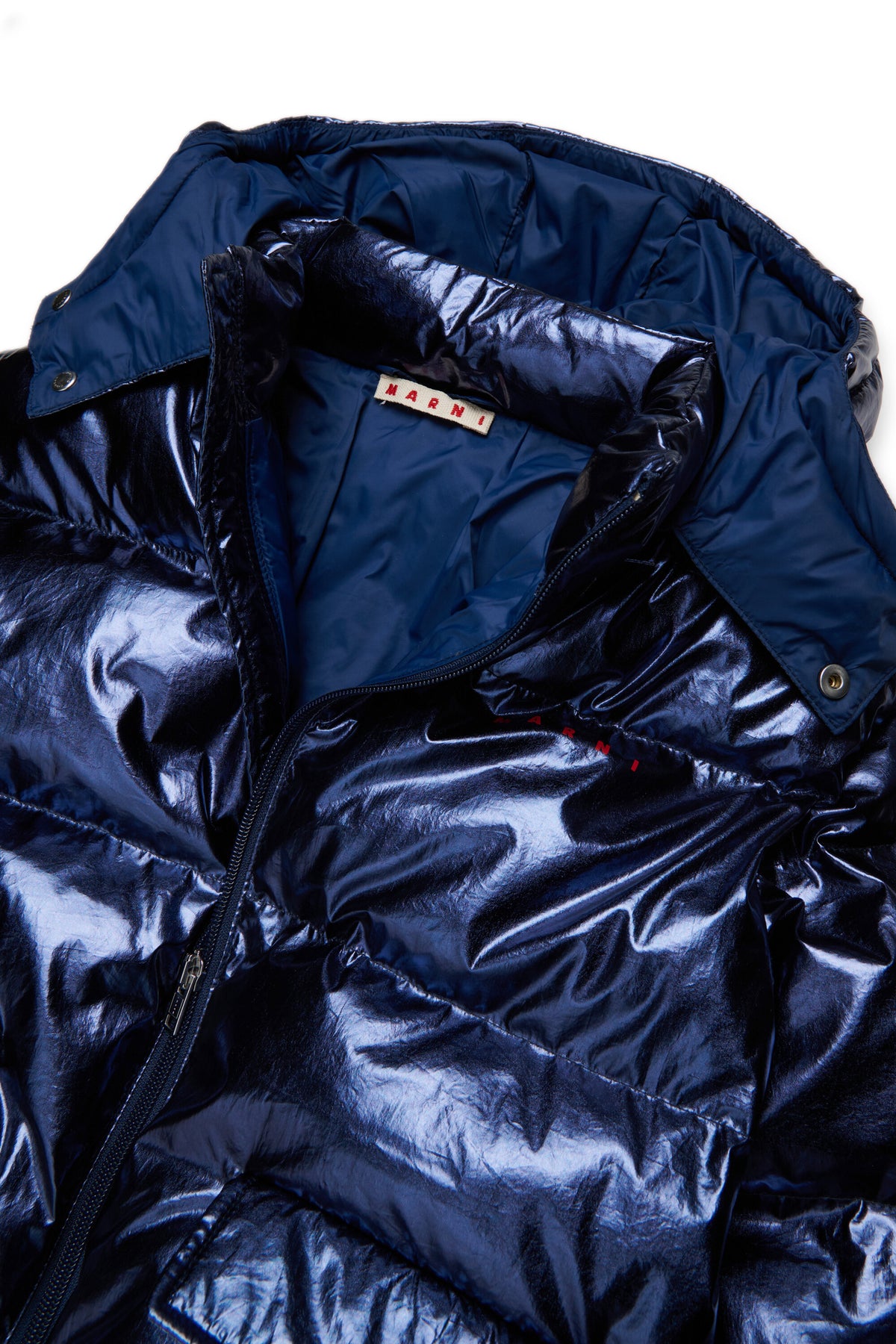 Padded jacket with printed logo