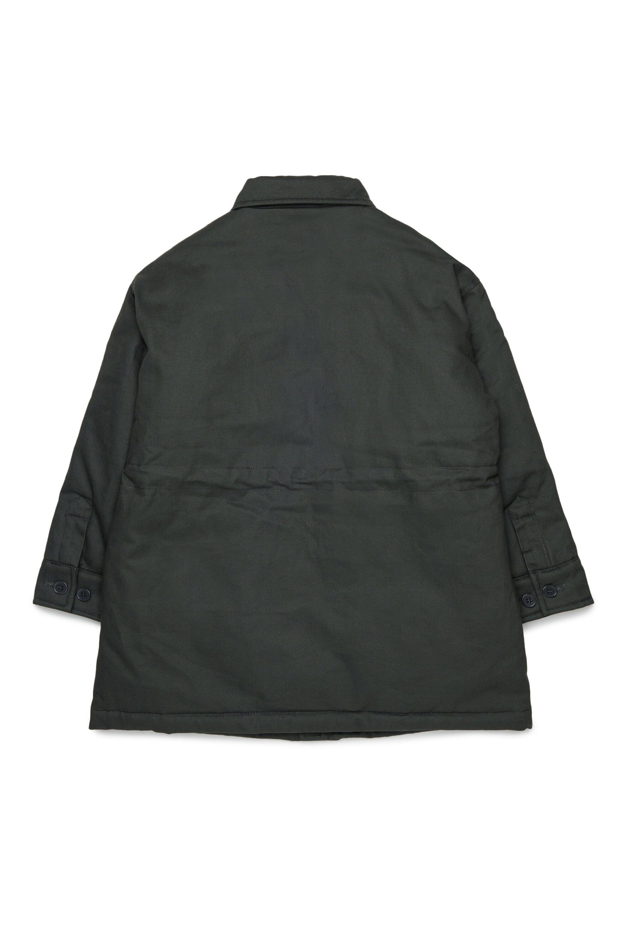 Parka jacket with printed logo