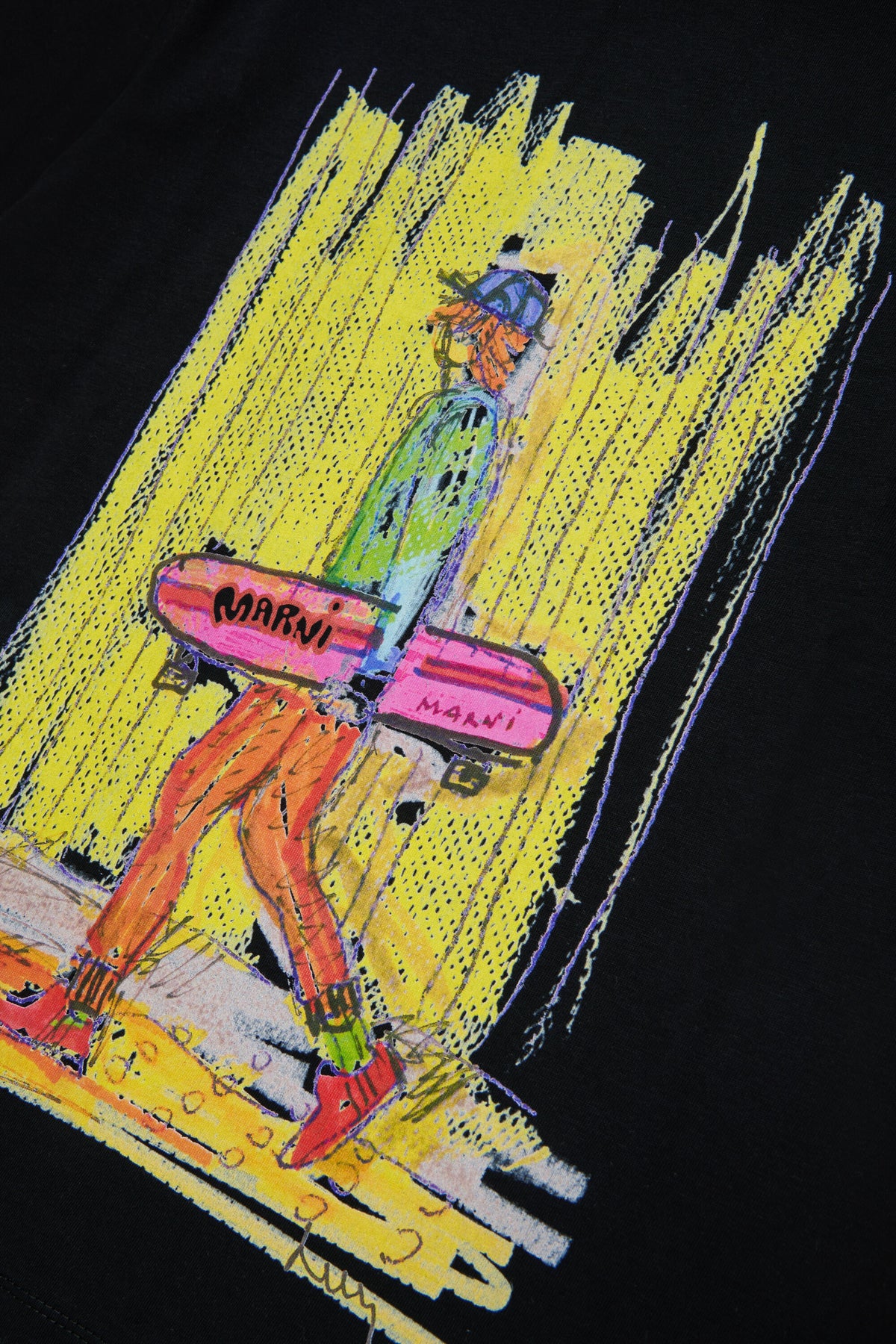 T-shirt with colorful front print