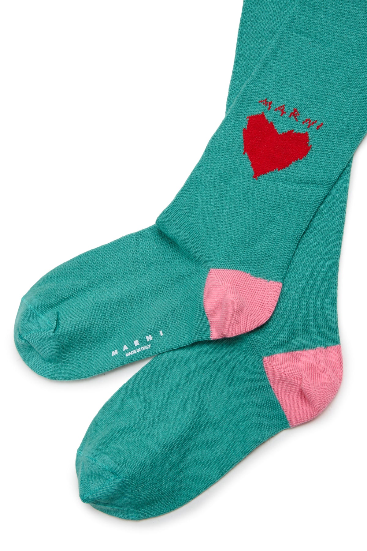 Tights with heart and logo
