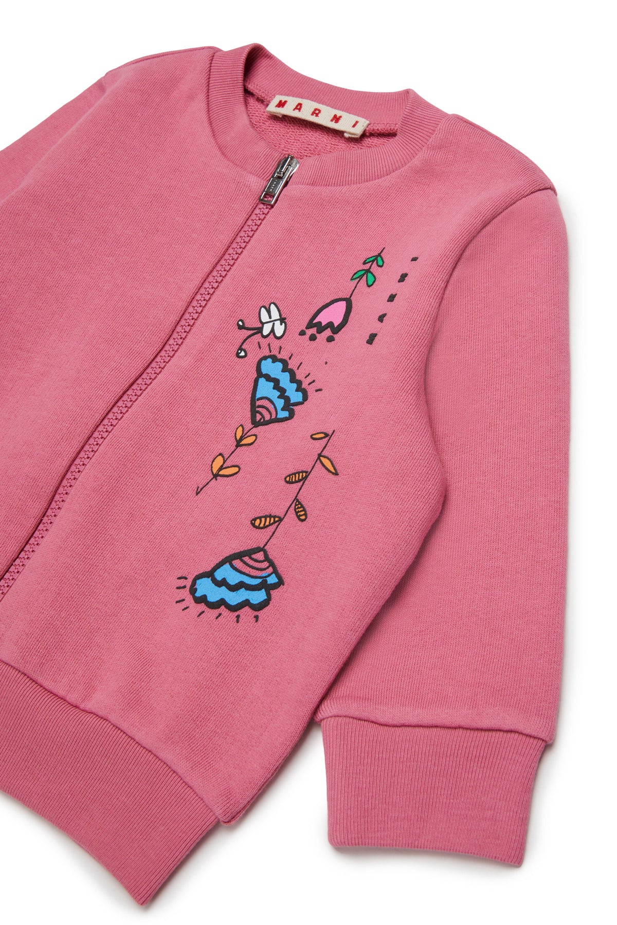 Zip-up sweatshirt with logo