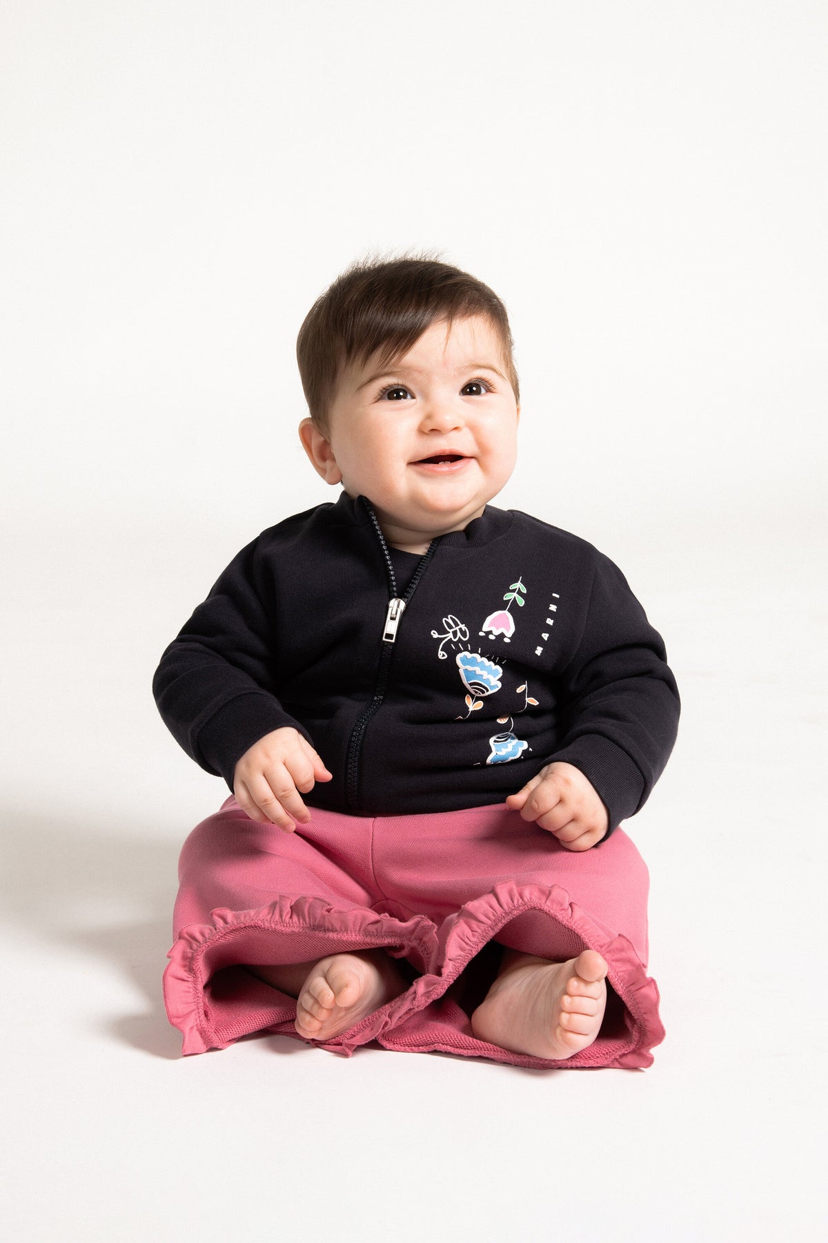 Zip-up sweatshirt with logo