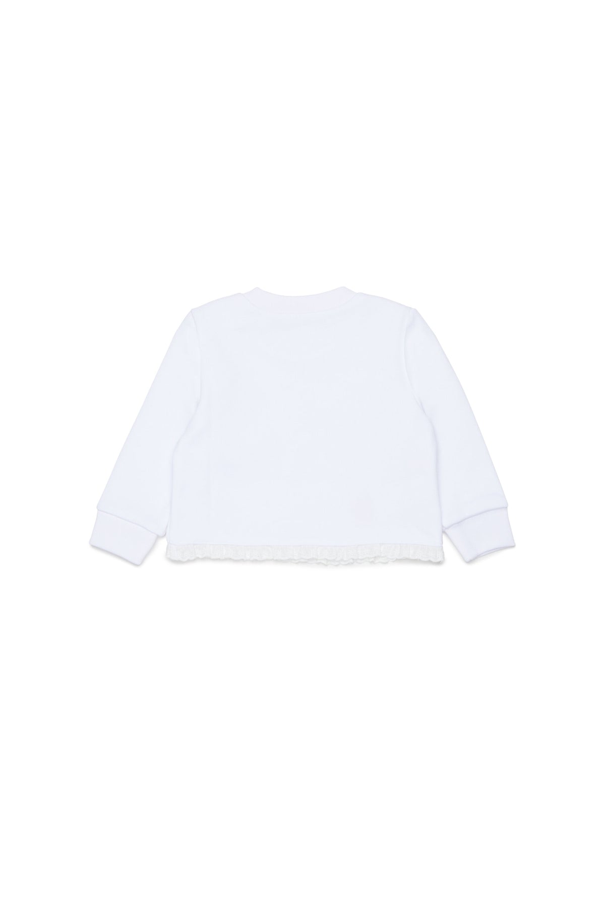 Sweatshirt with animal print and lace
