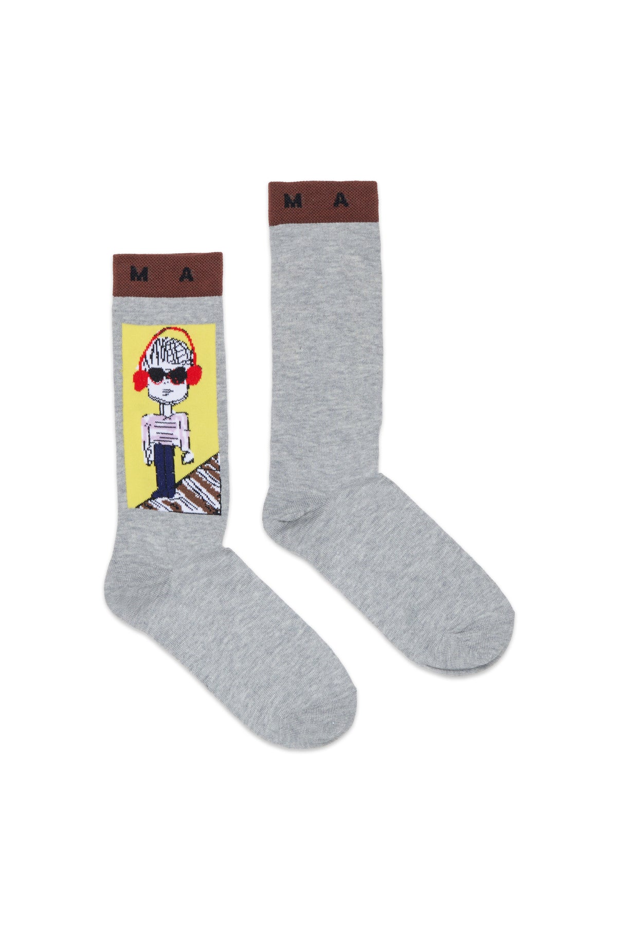 Socks with graphic character