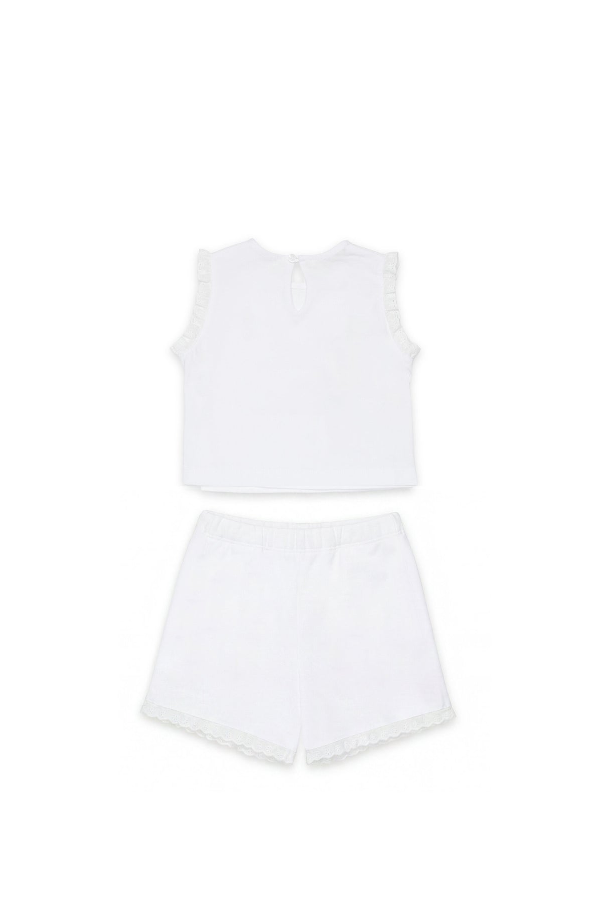 Top and shorts set with lace