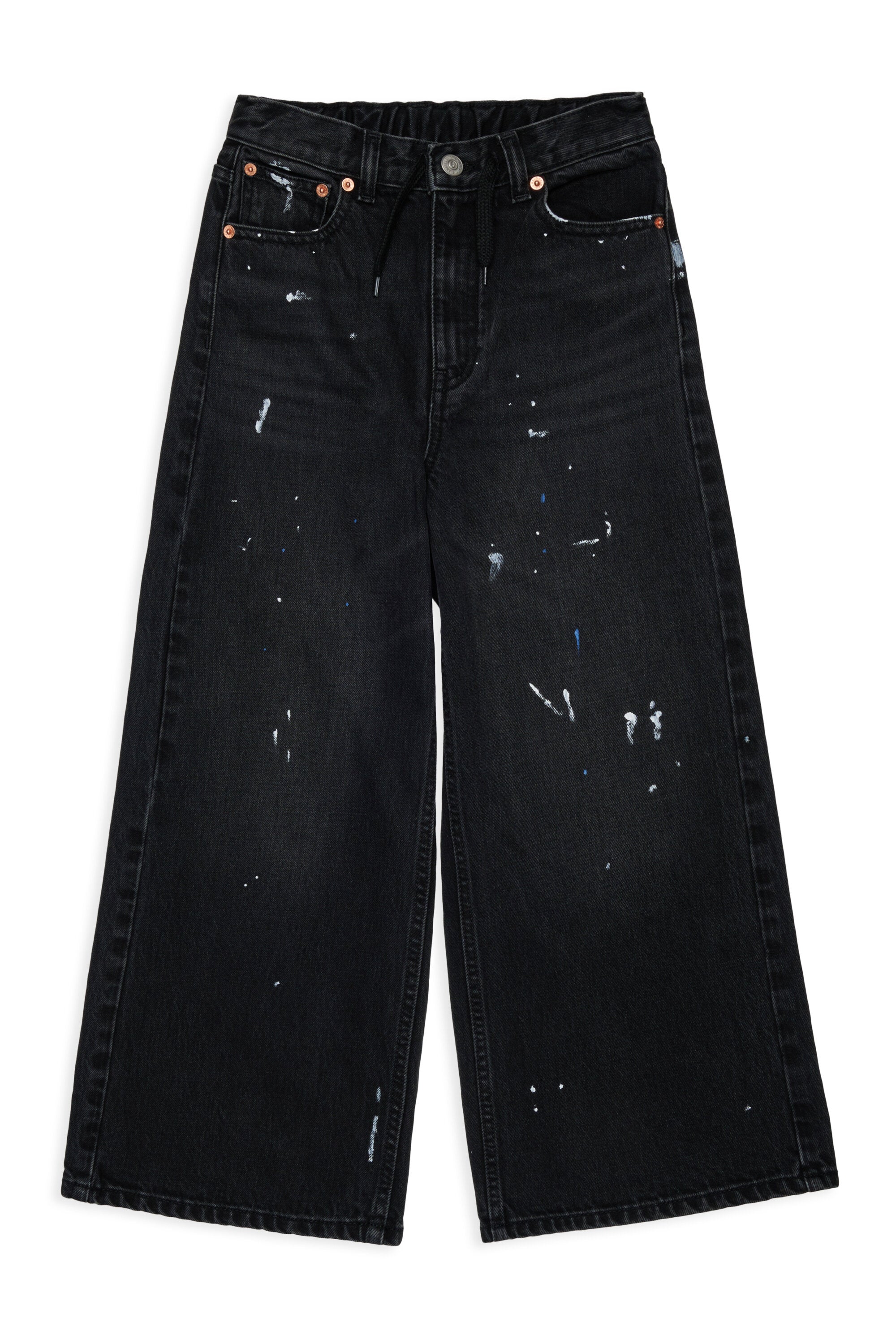 Flare fit jeans with used effect