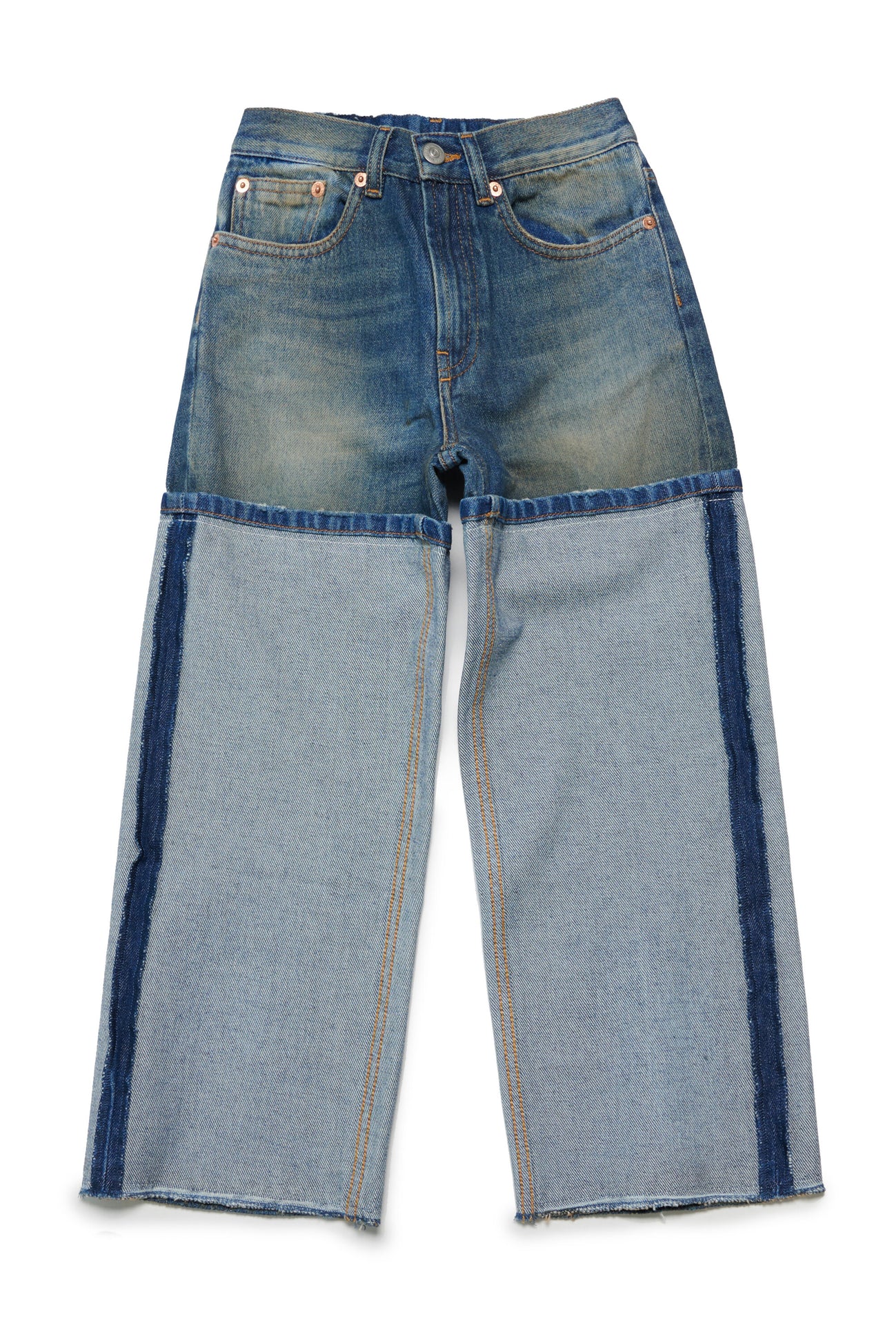 Re-cut shaded jeans Re-cut shaded jeans