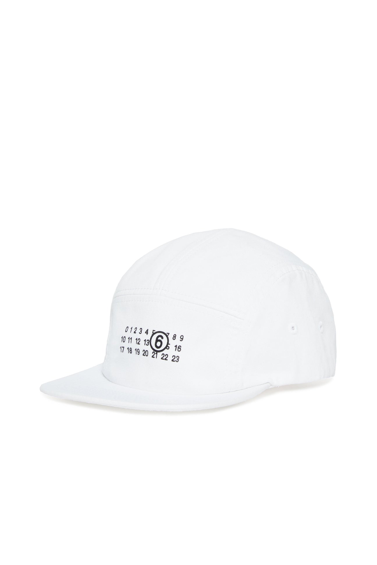 Five-panel hat branded with numeric logo Five-panel hat branded with numeric logo