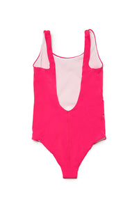 Lycra one-piece swimsuit with branded numeric logo