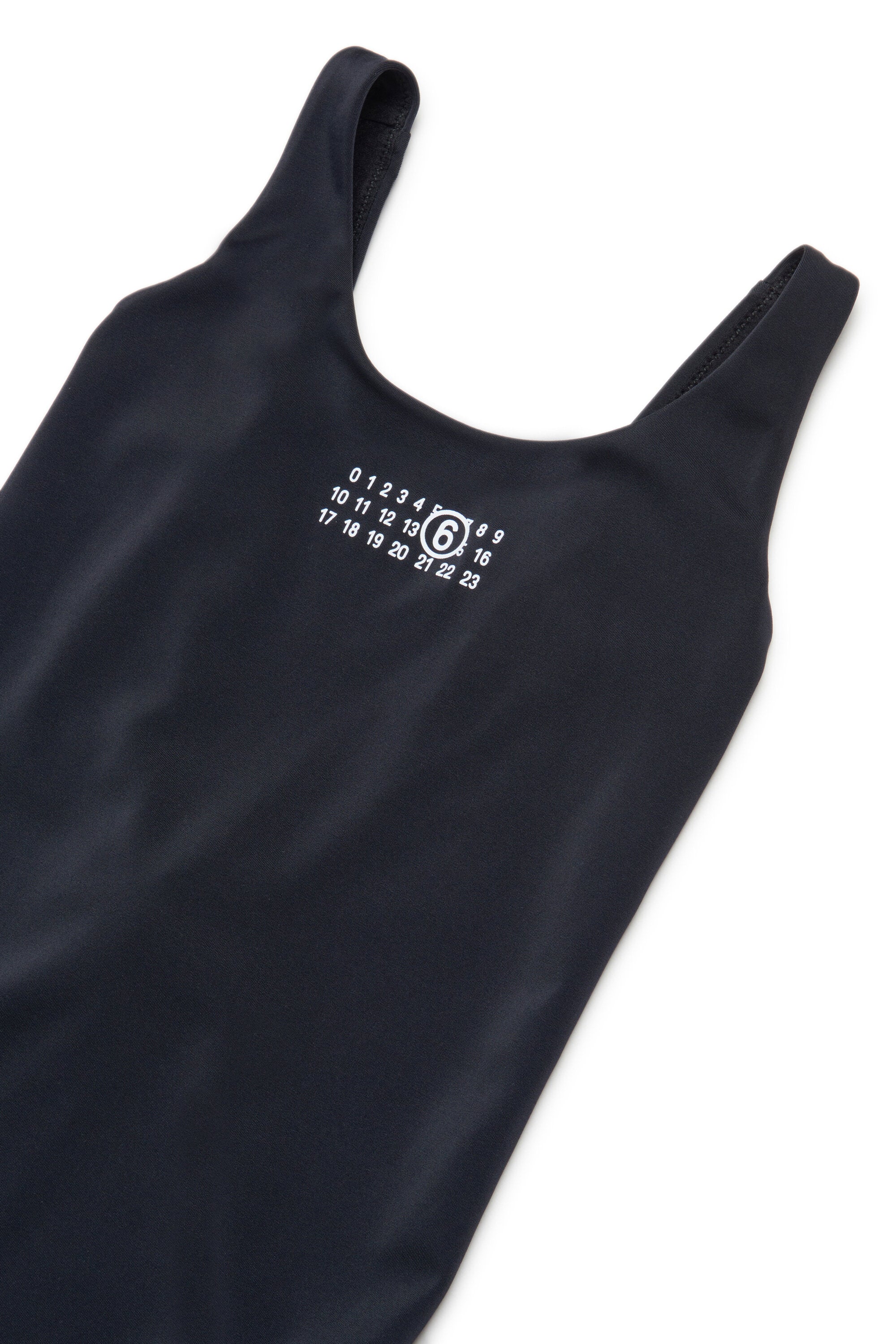 One-piece swimsuit with logo