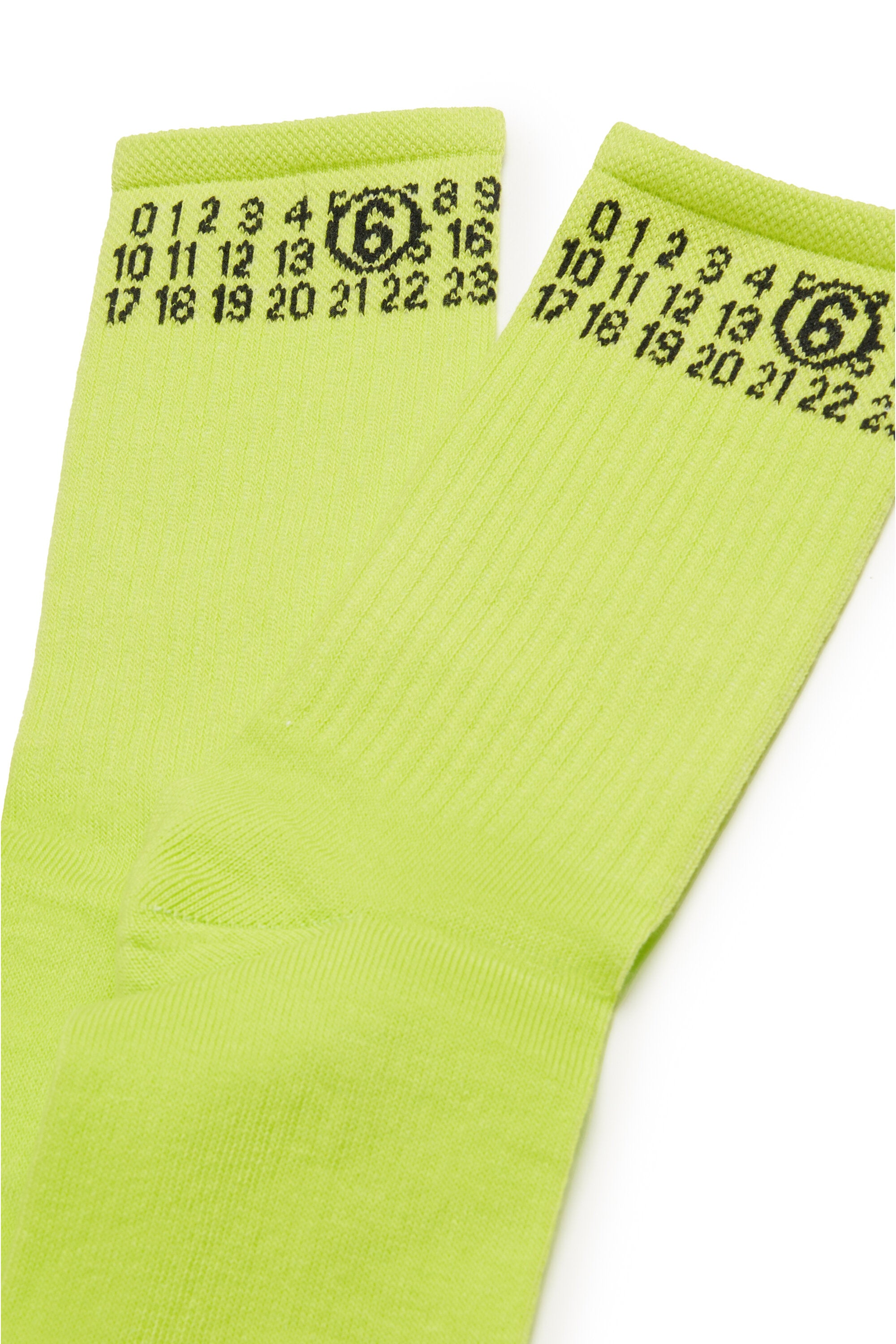 Ribbed socks branded with numeric logo