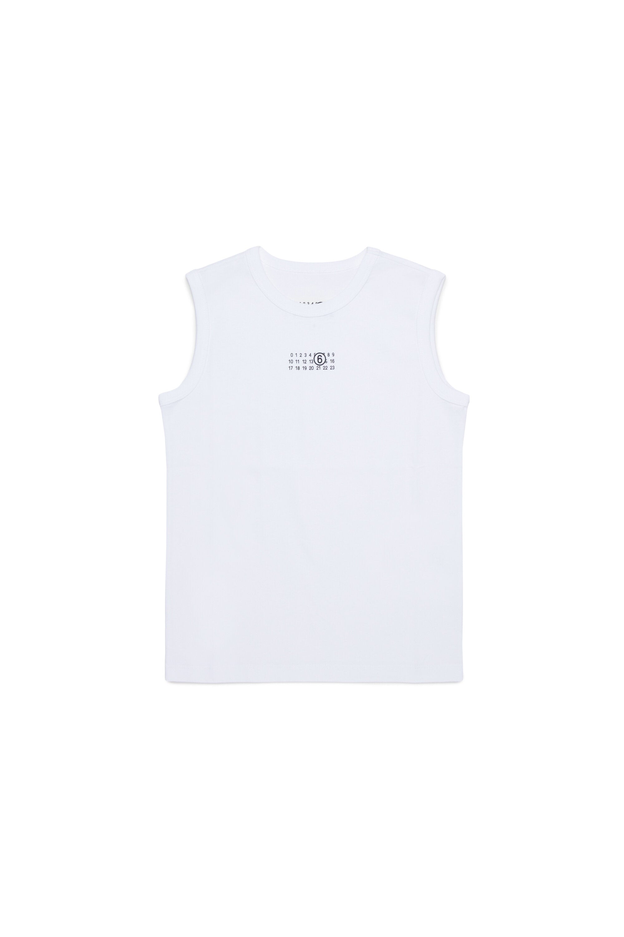 Sleeveless T-shirt with logo