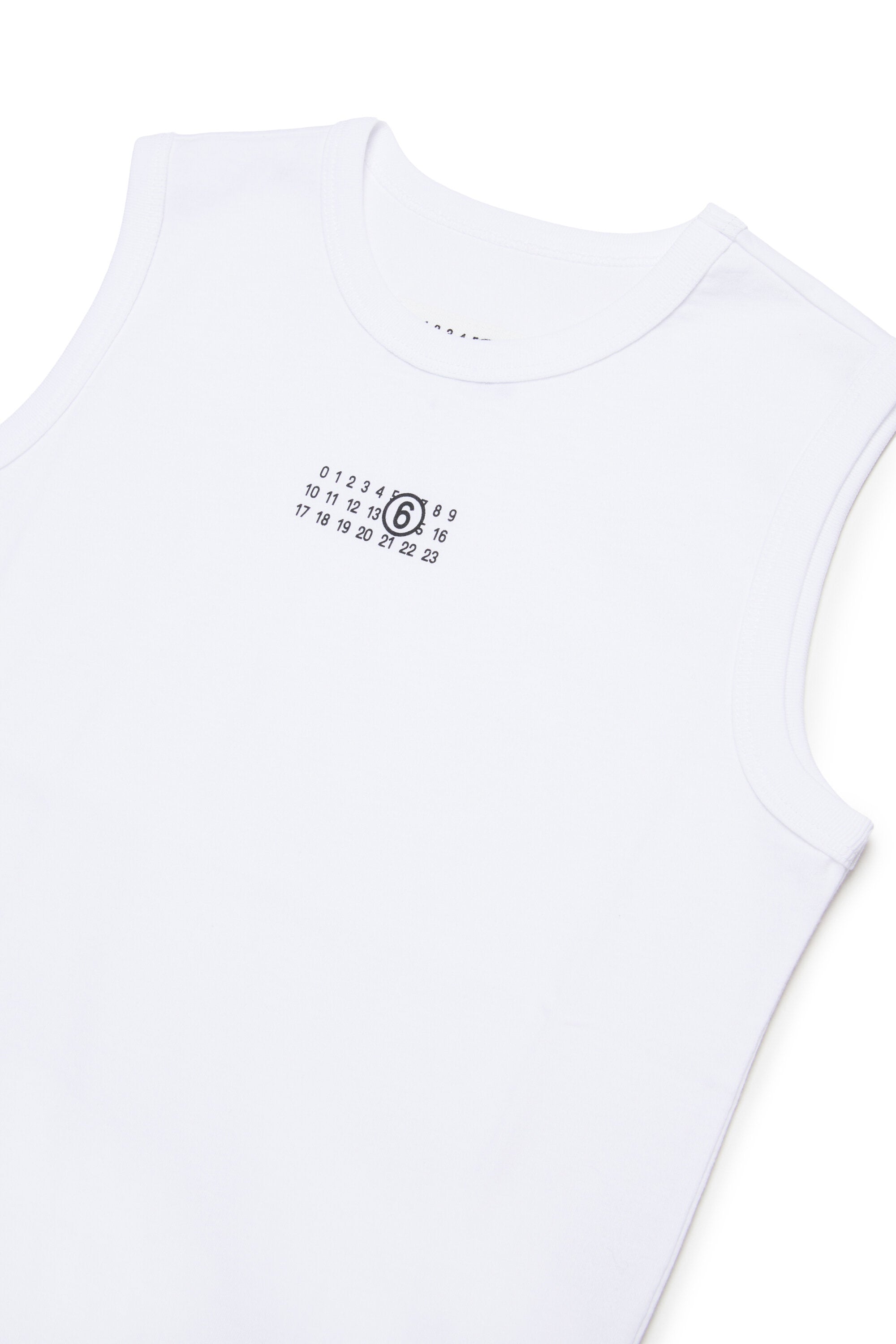Sleeveless T-shirt with logo