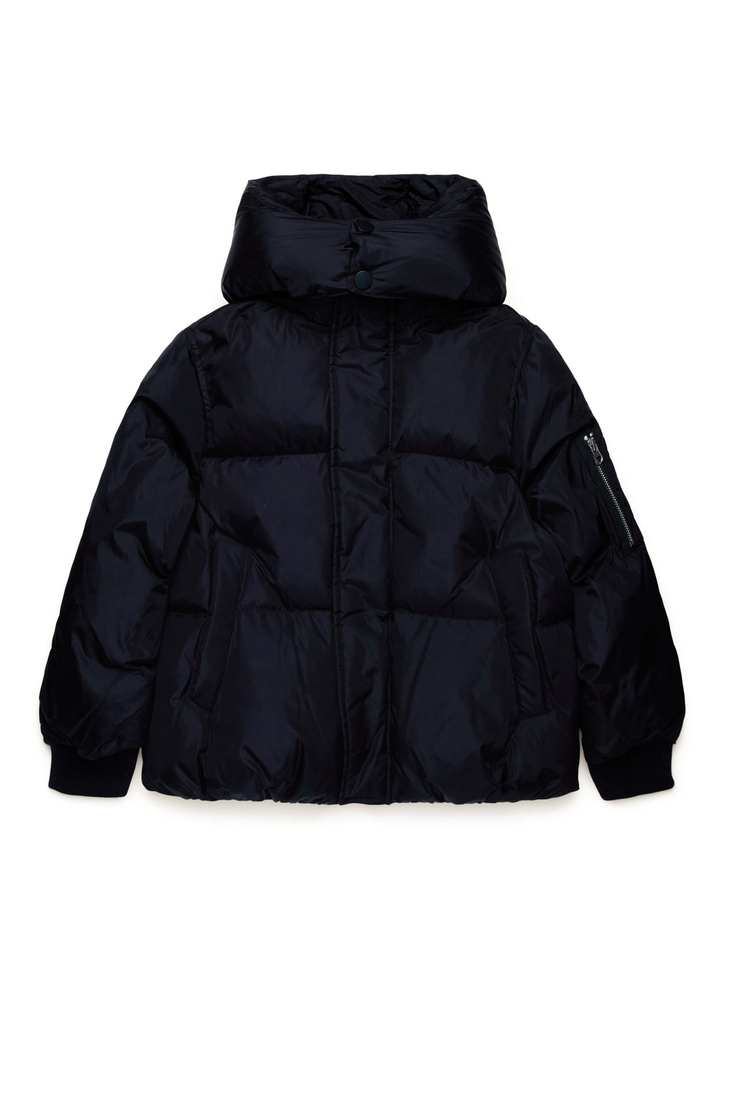 Padded jacket with bomber sleeves