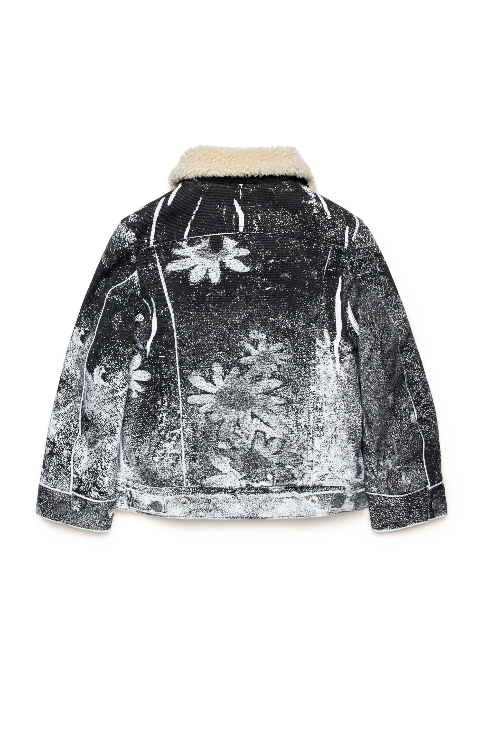 All-over floral teddy jacket with inserts