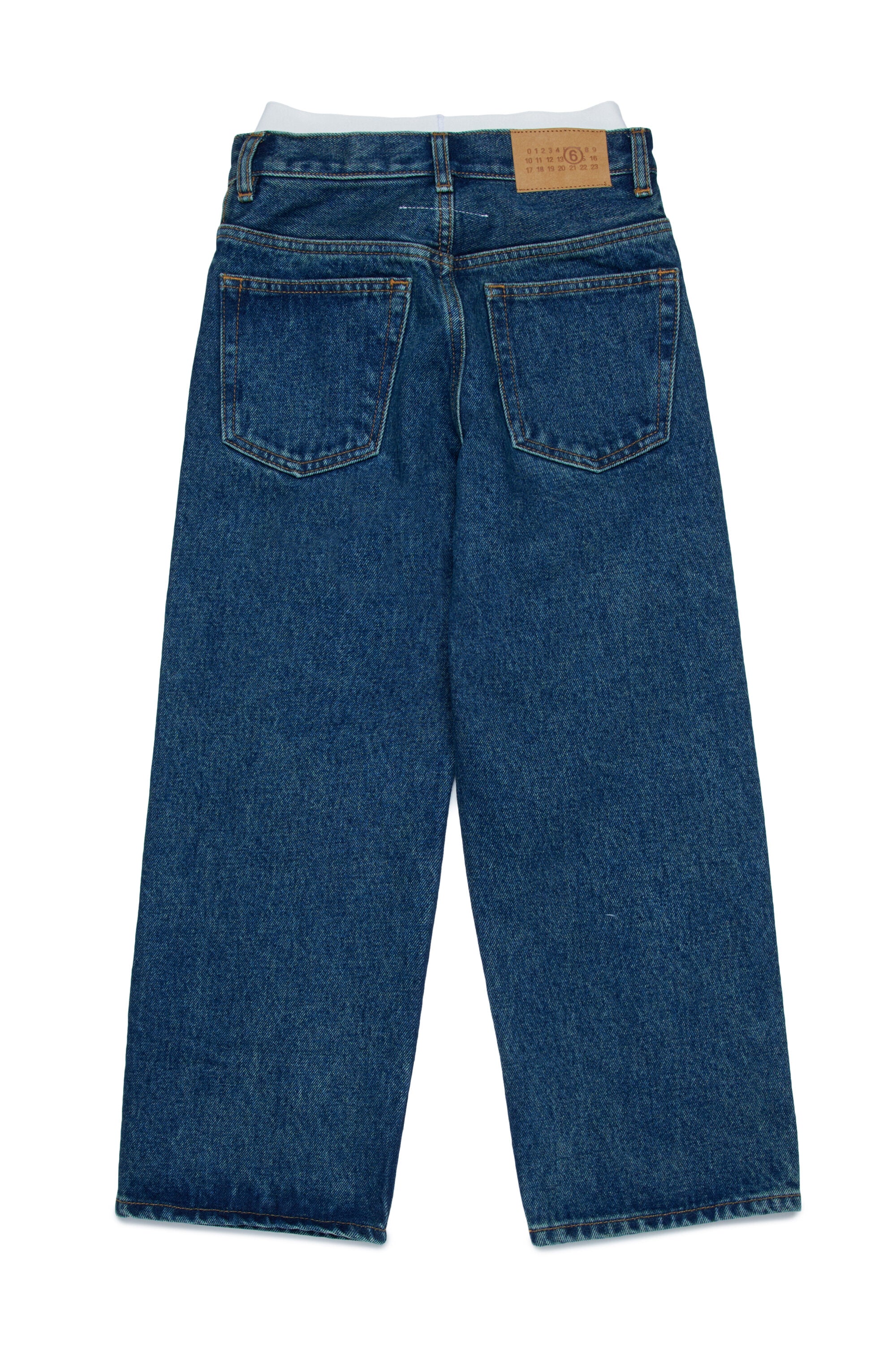 Jeans with logoed elastic