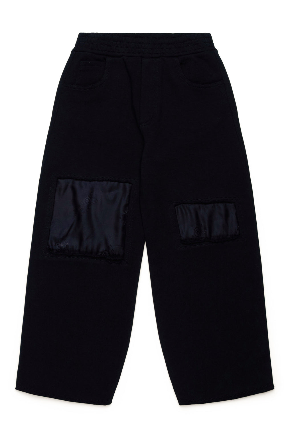 Fleece trousers with logoed inserts