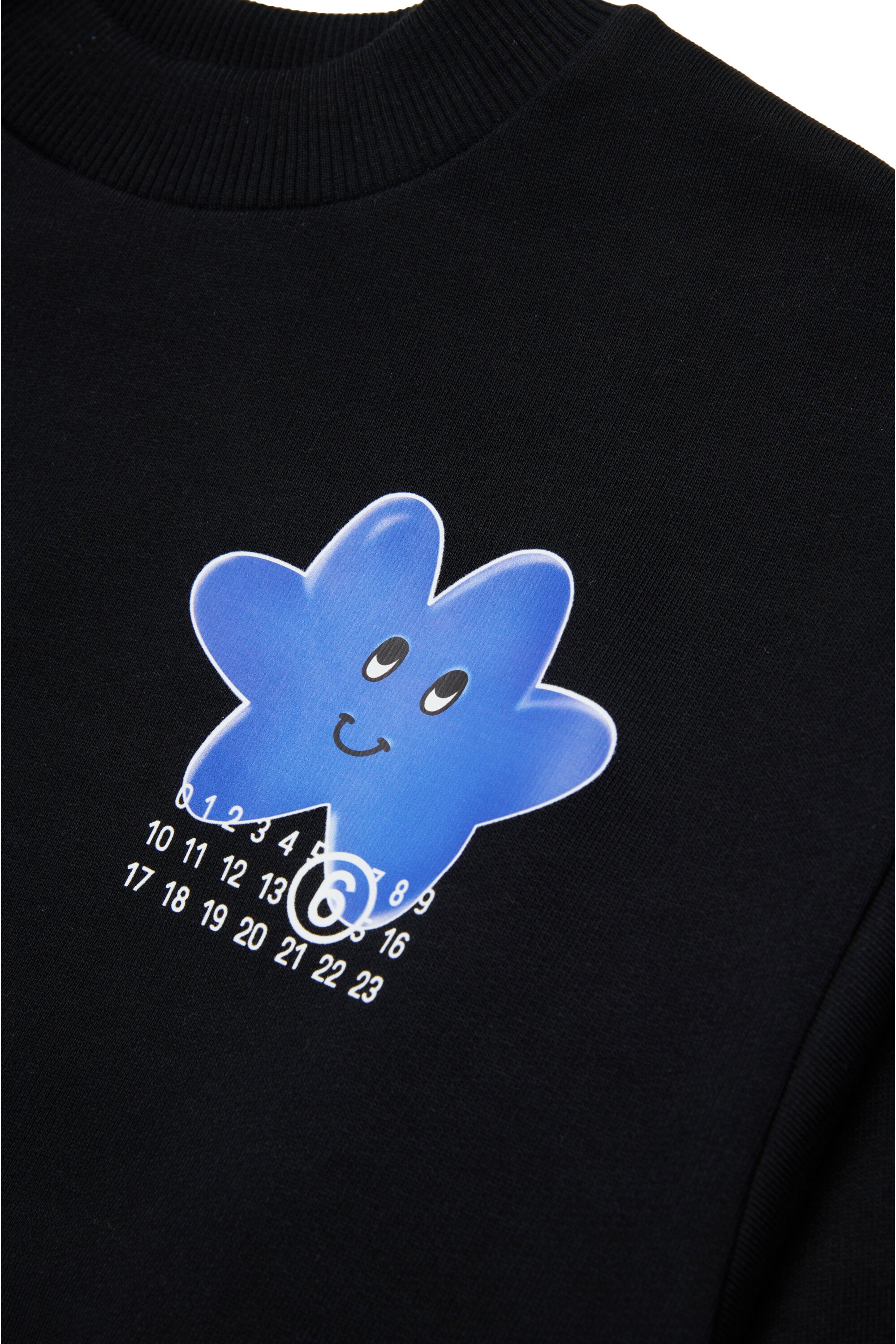 Crew-neck sweatshirt with Happy Star graphics