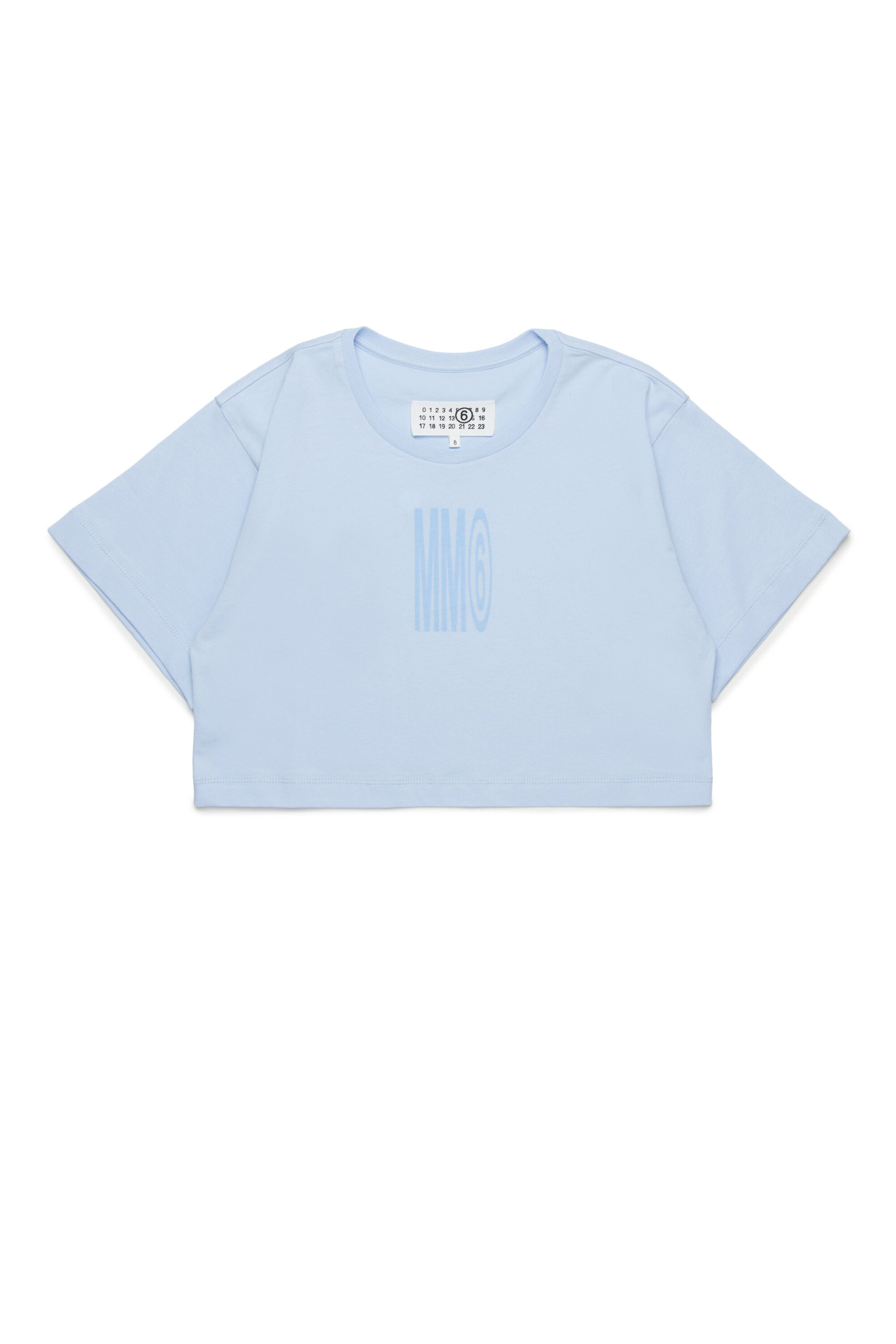 Cropped T-shirt with institutional logo