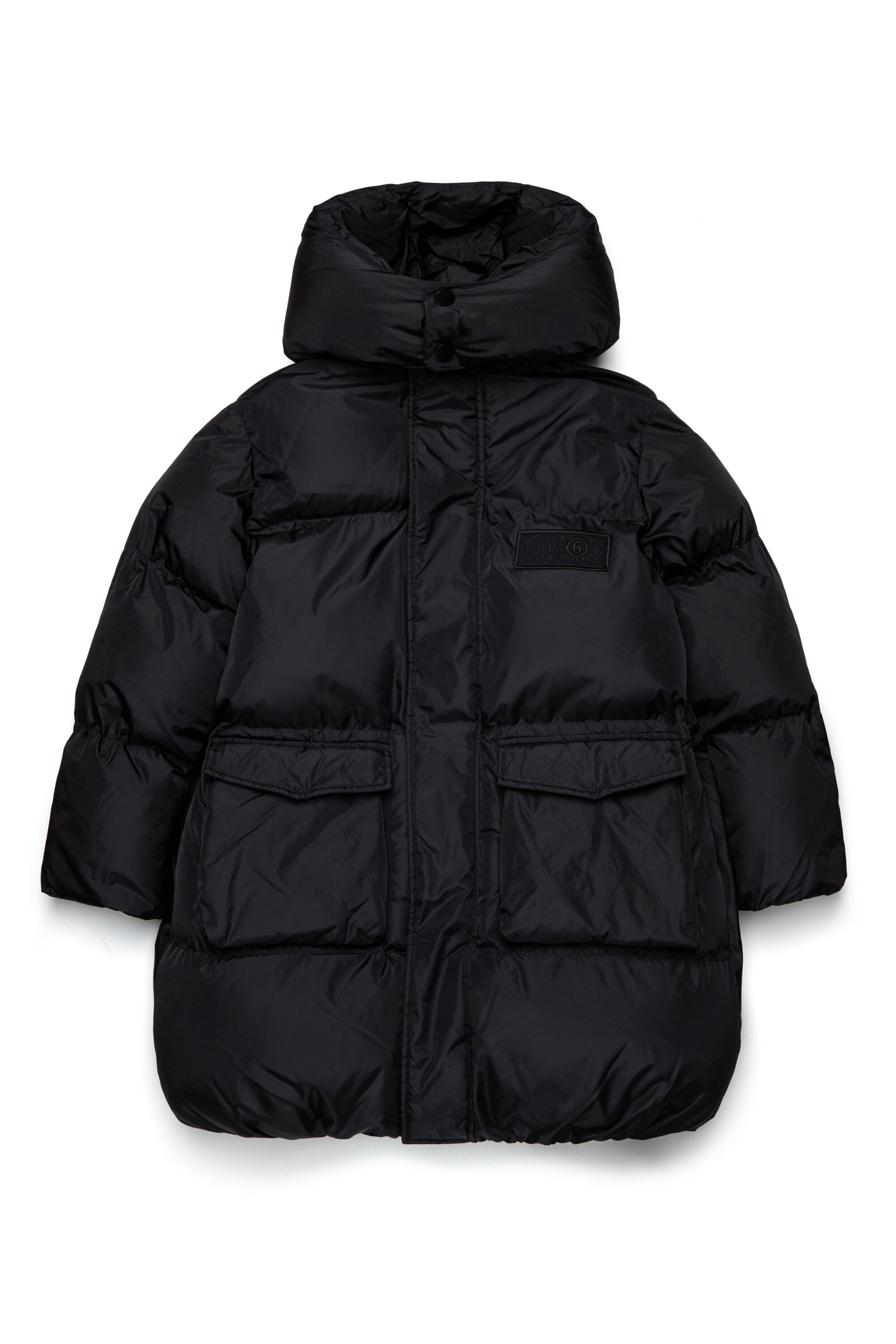 Long padded jacket with pockets