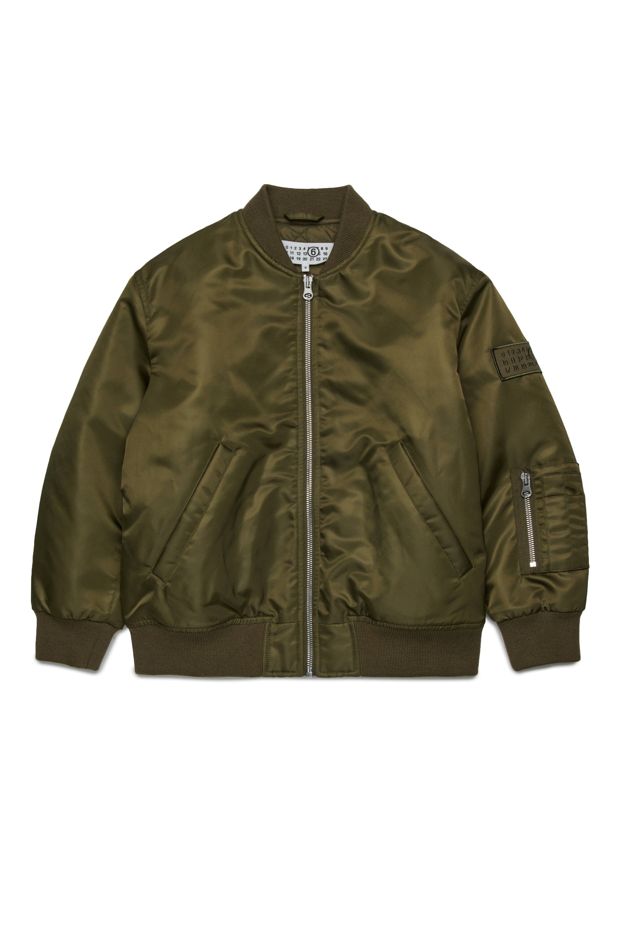 Padded twill bomber jacket