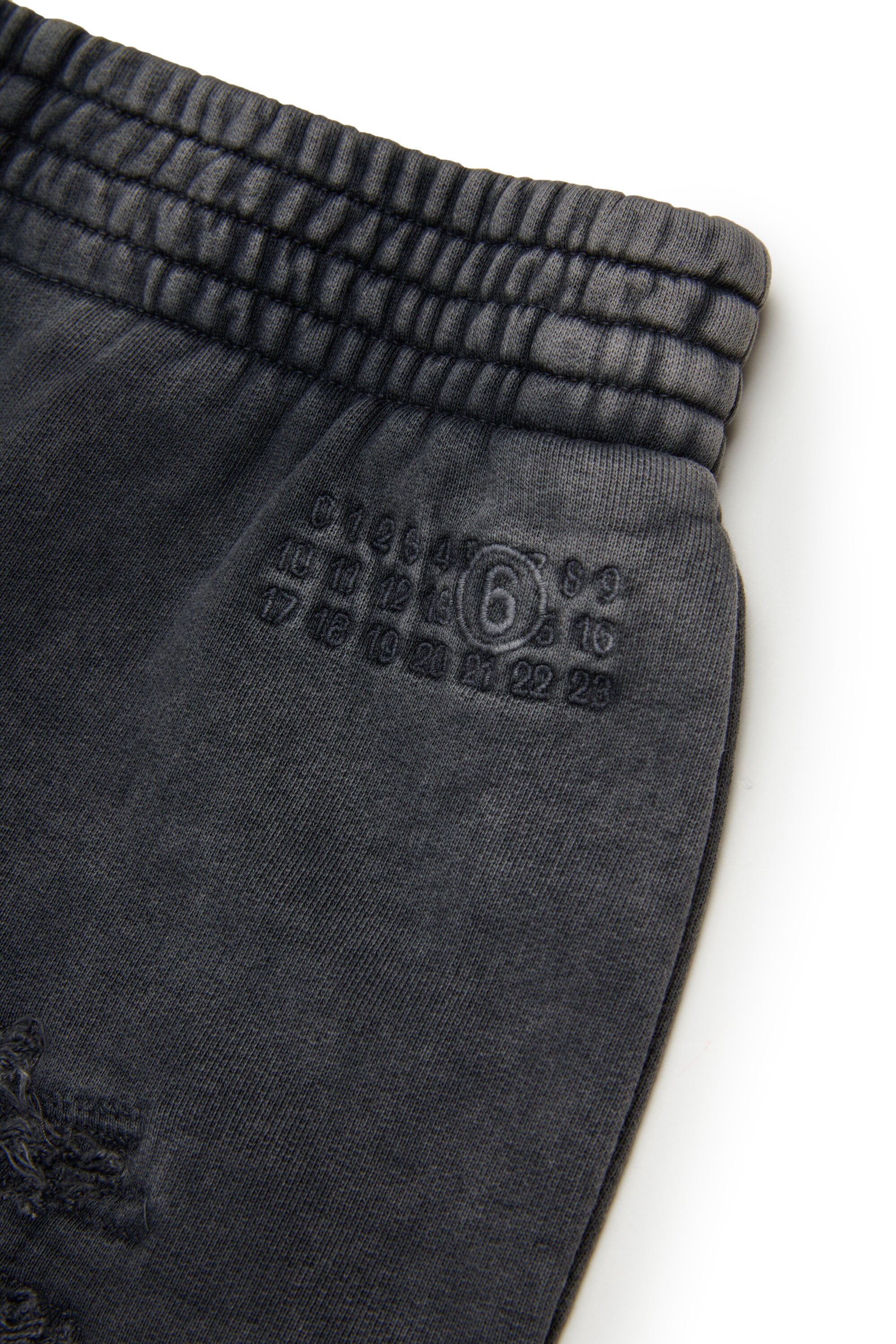 Fleece pants with mending breaks