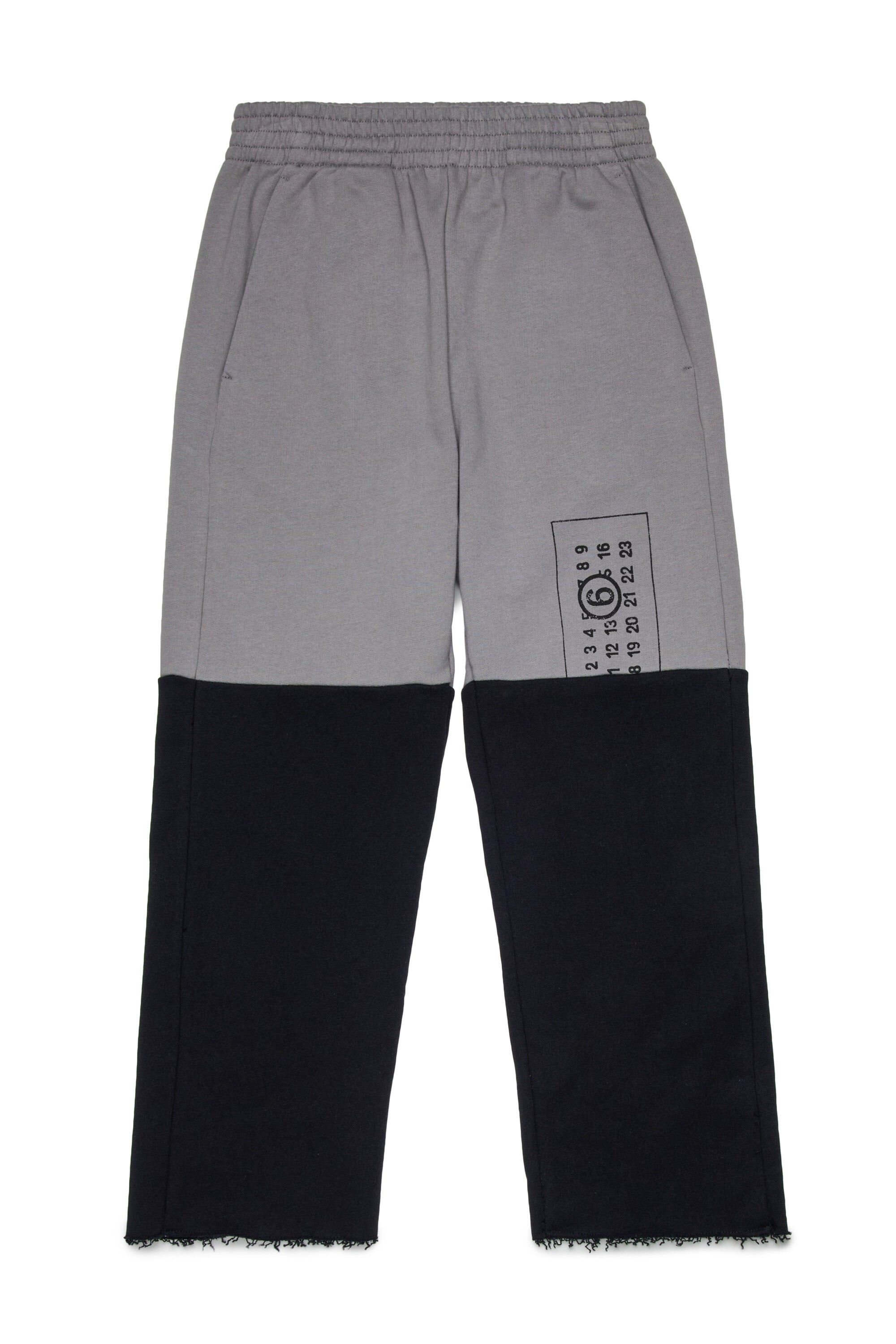 Two-color re-cut fleece pants