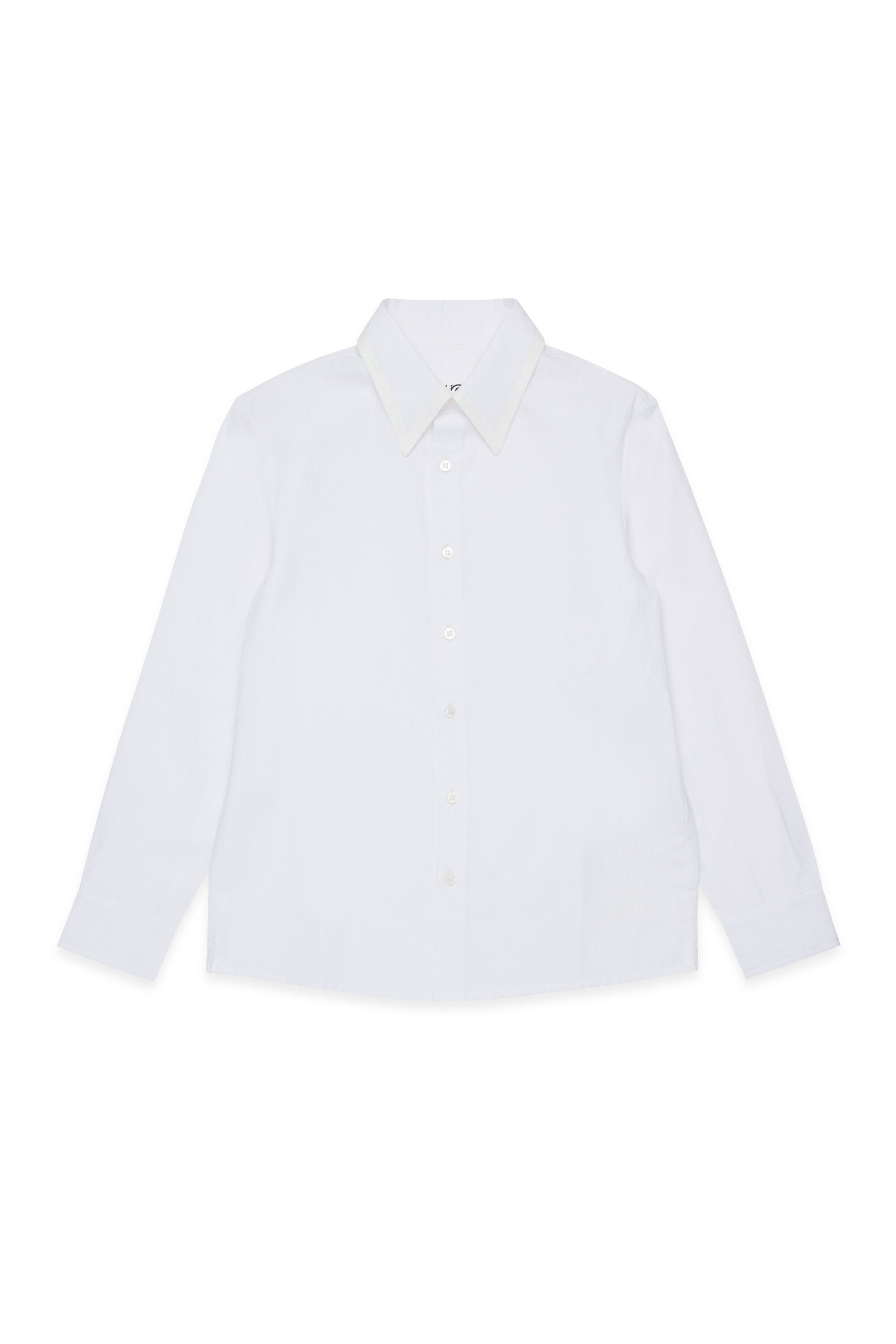 Poplin shirt with glossy brush strokes