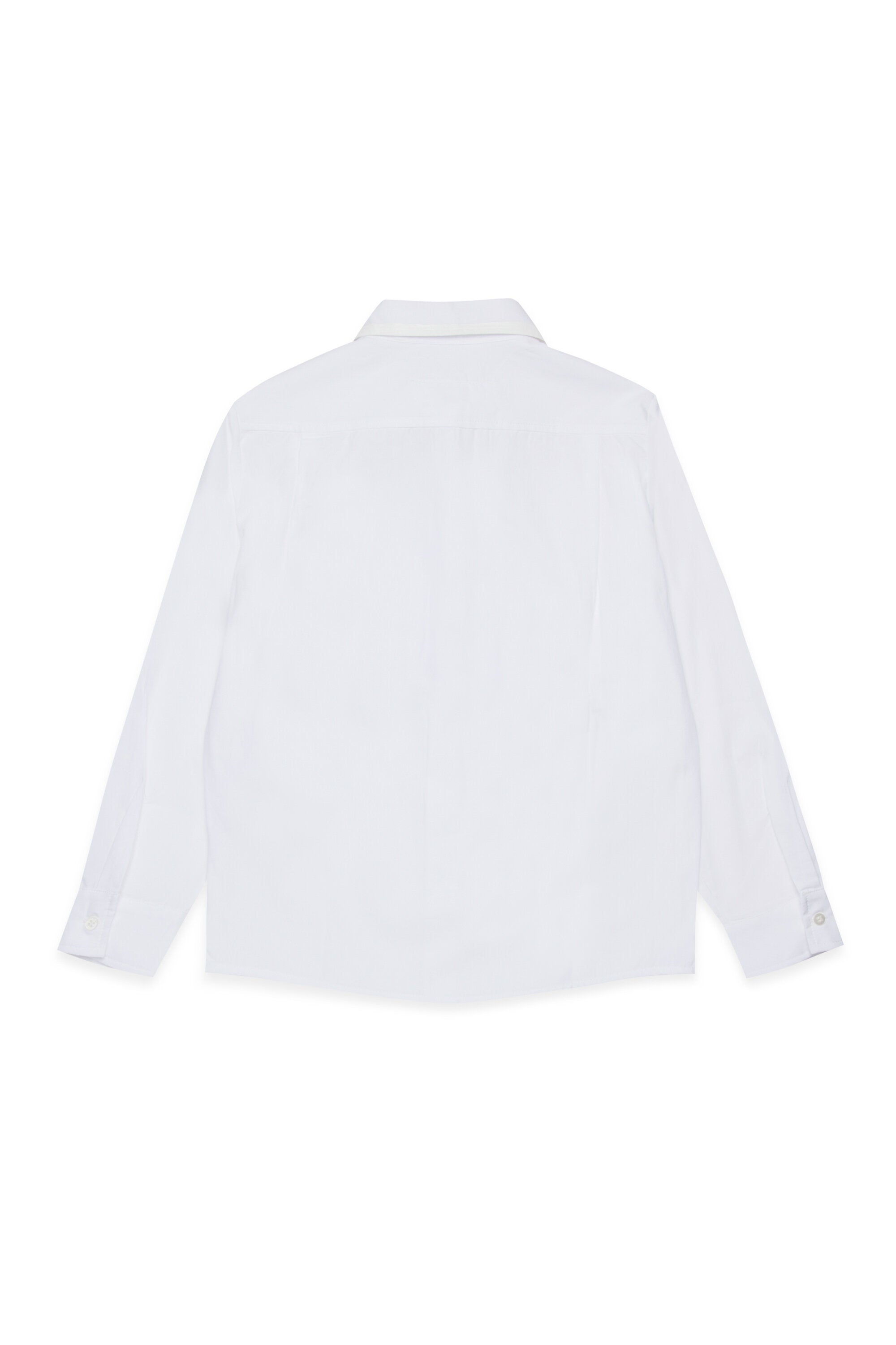 Poplin shirt with glossy brush strokes