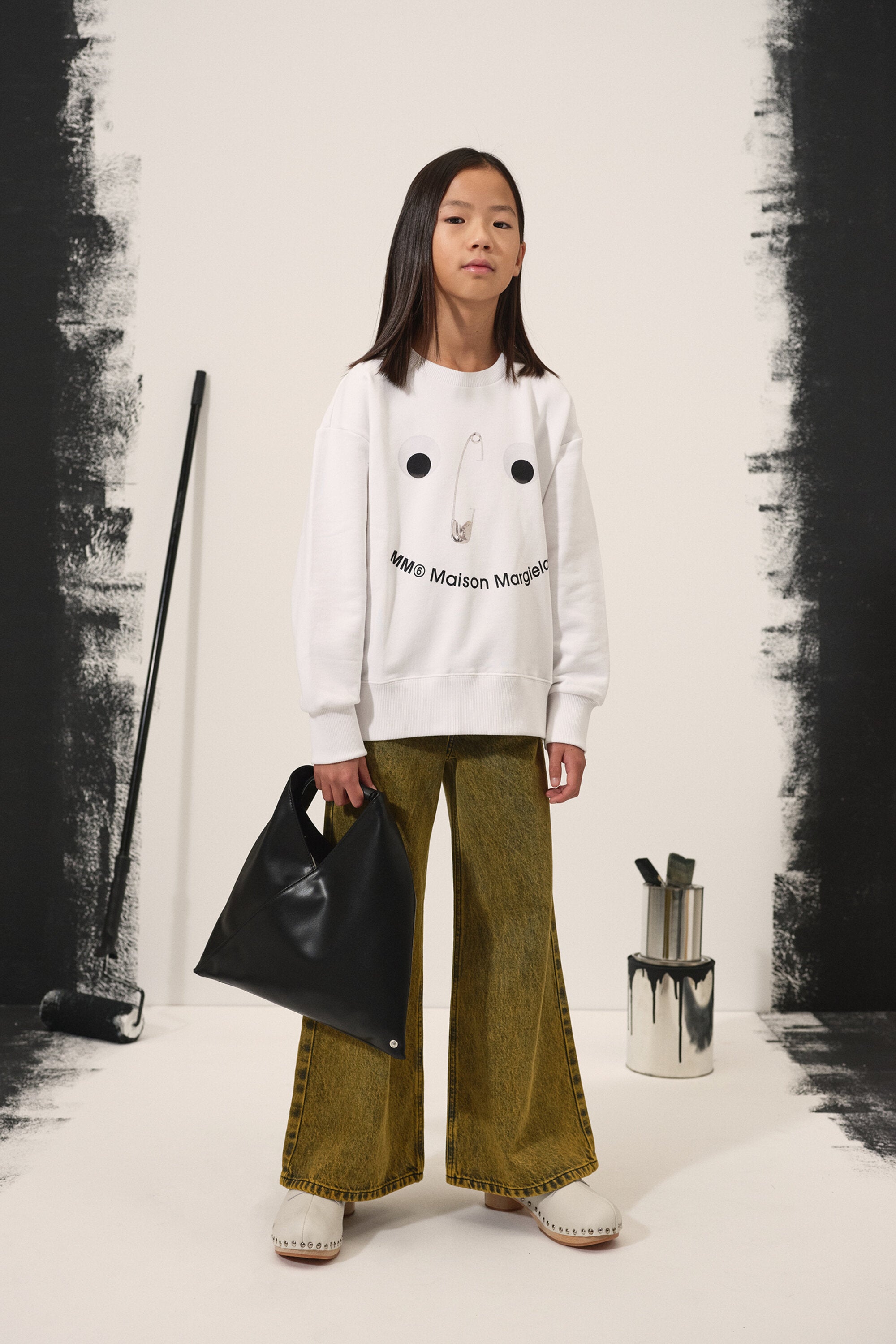 Fleece pullover with Face logo