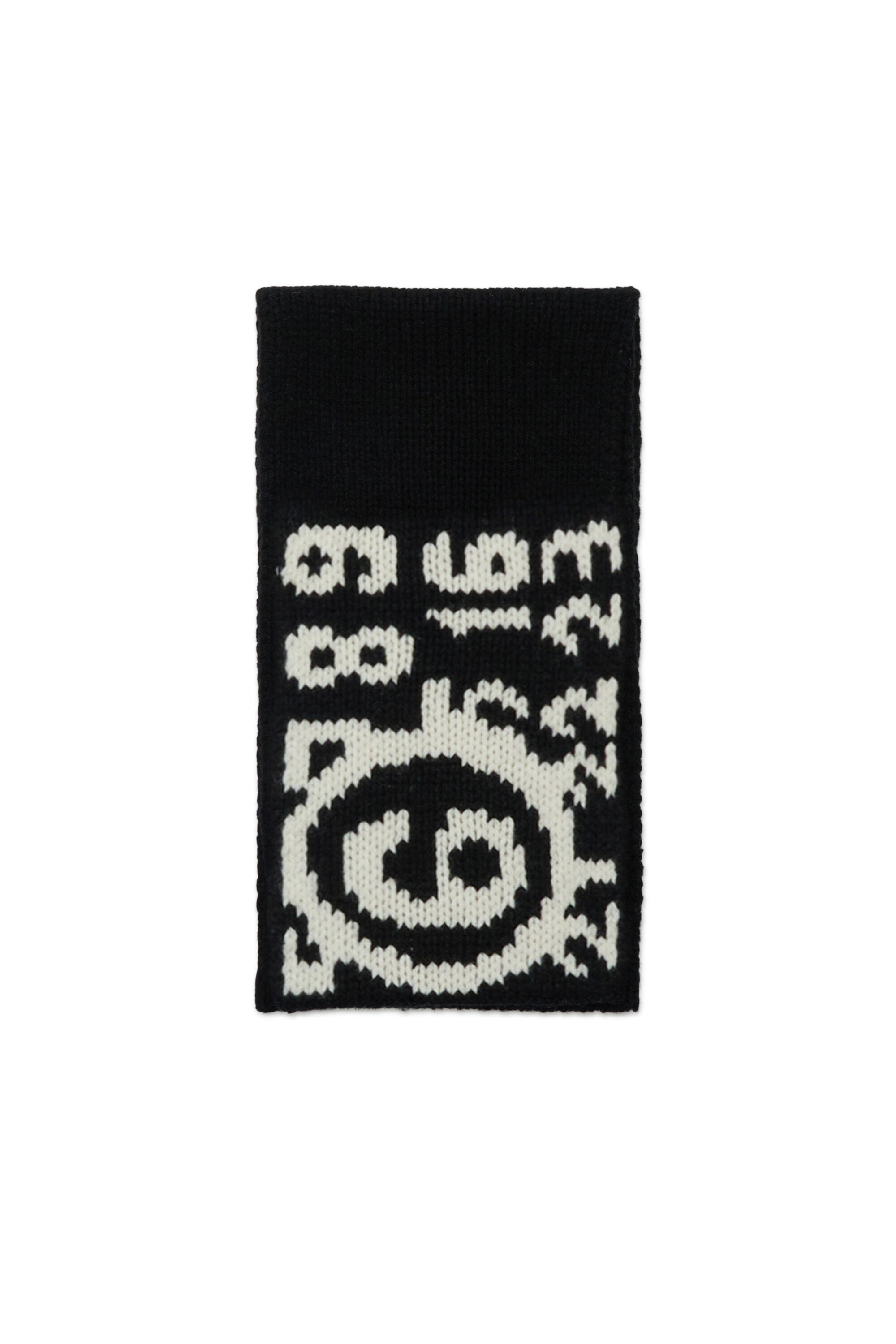 Wool-blend knit scarf  with Numeric logo