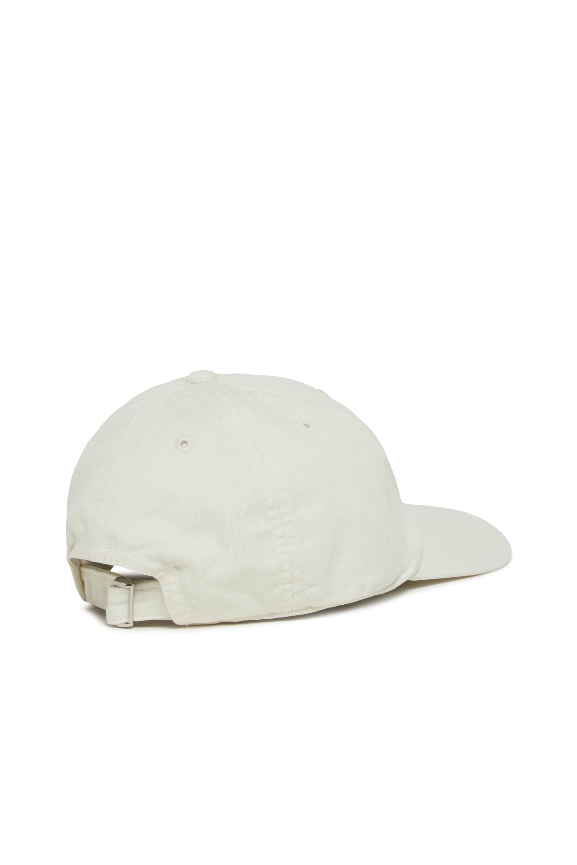 Baseball cap in gabardine with a worn effect