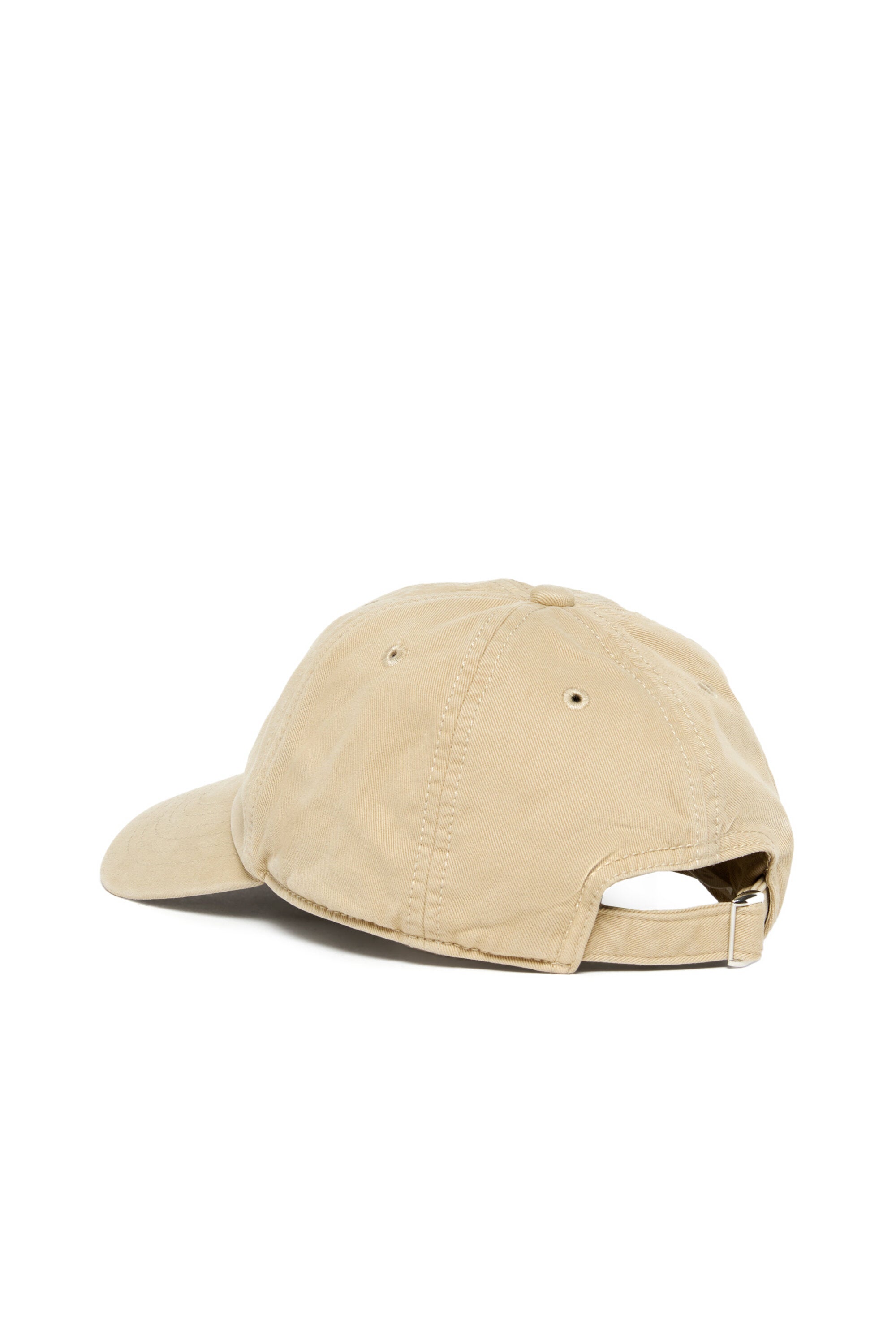 Baseball cap in gabardine with a worn effect