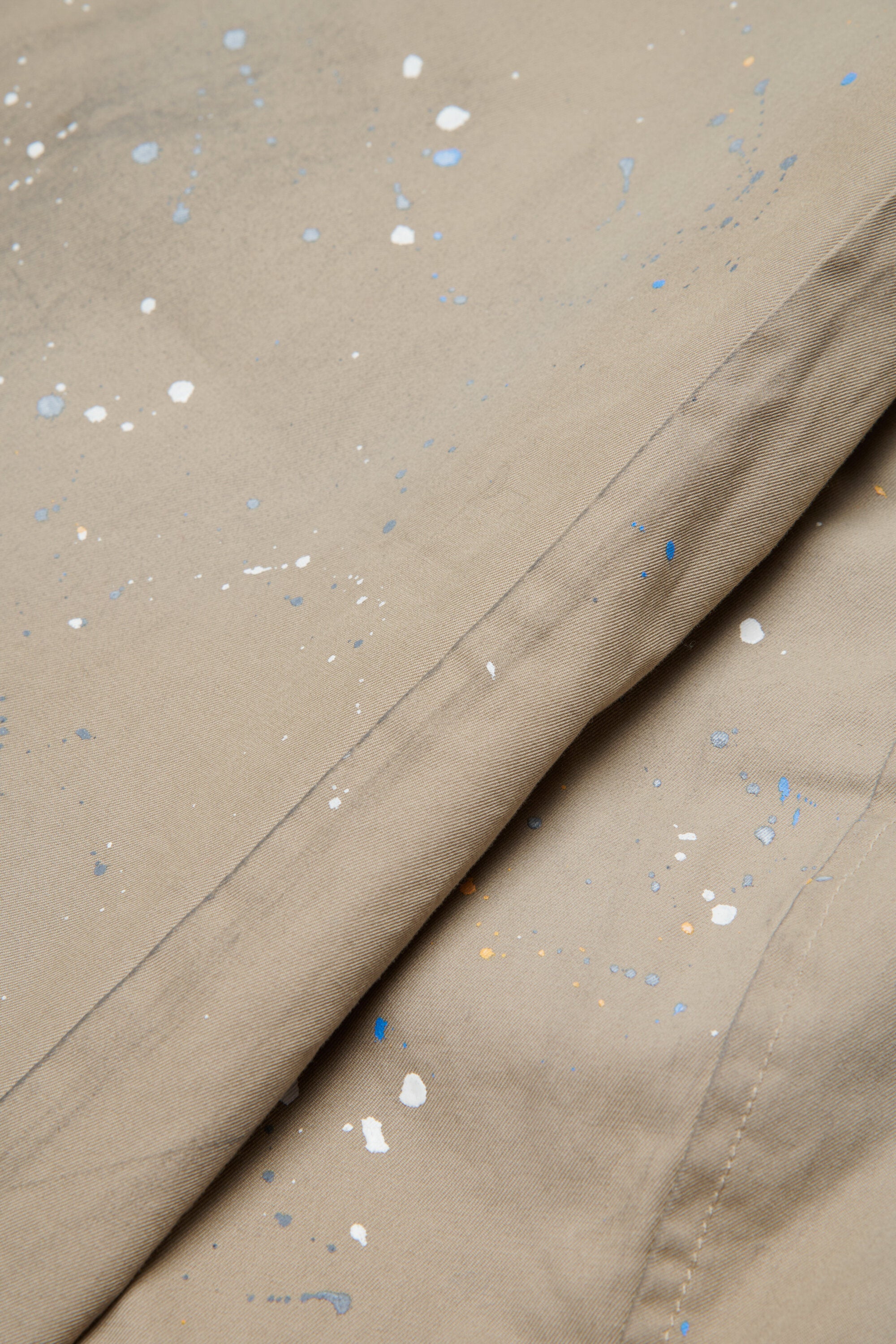 Trench coat with printed logo