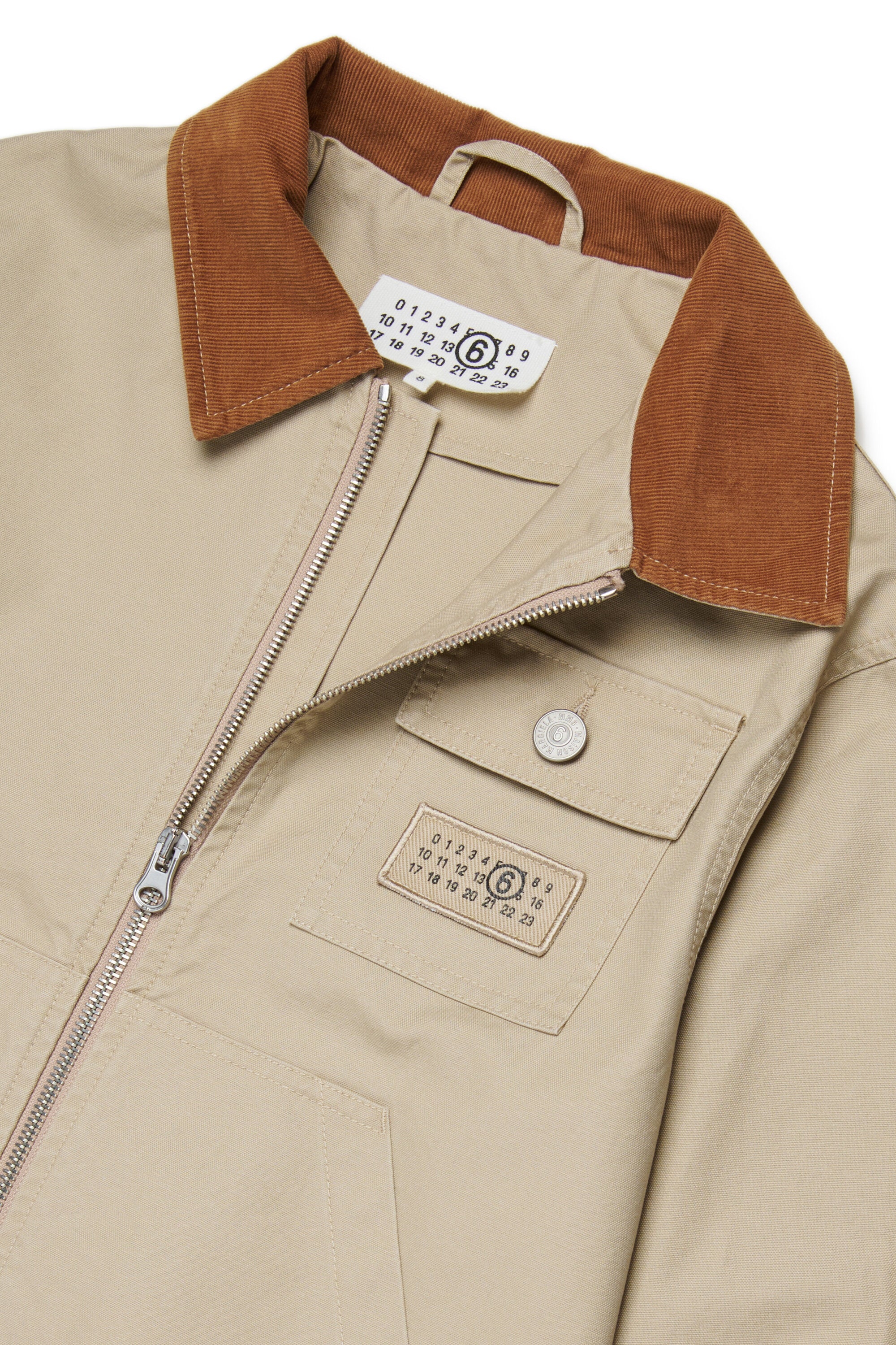 Workwear jacket with printed logo