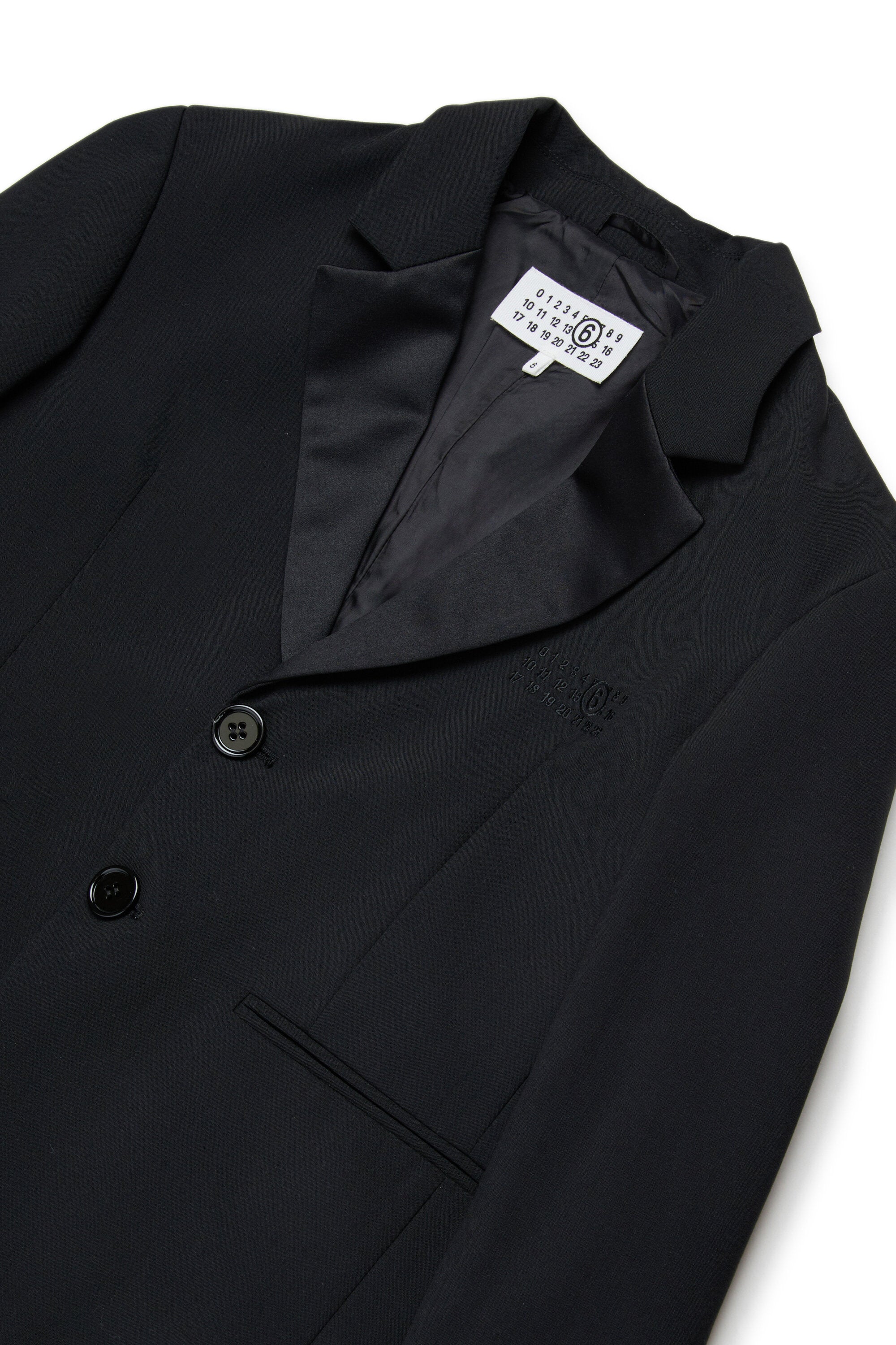 Blazer jacket with printed logo