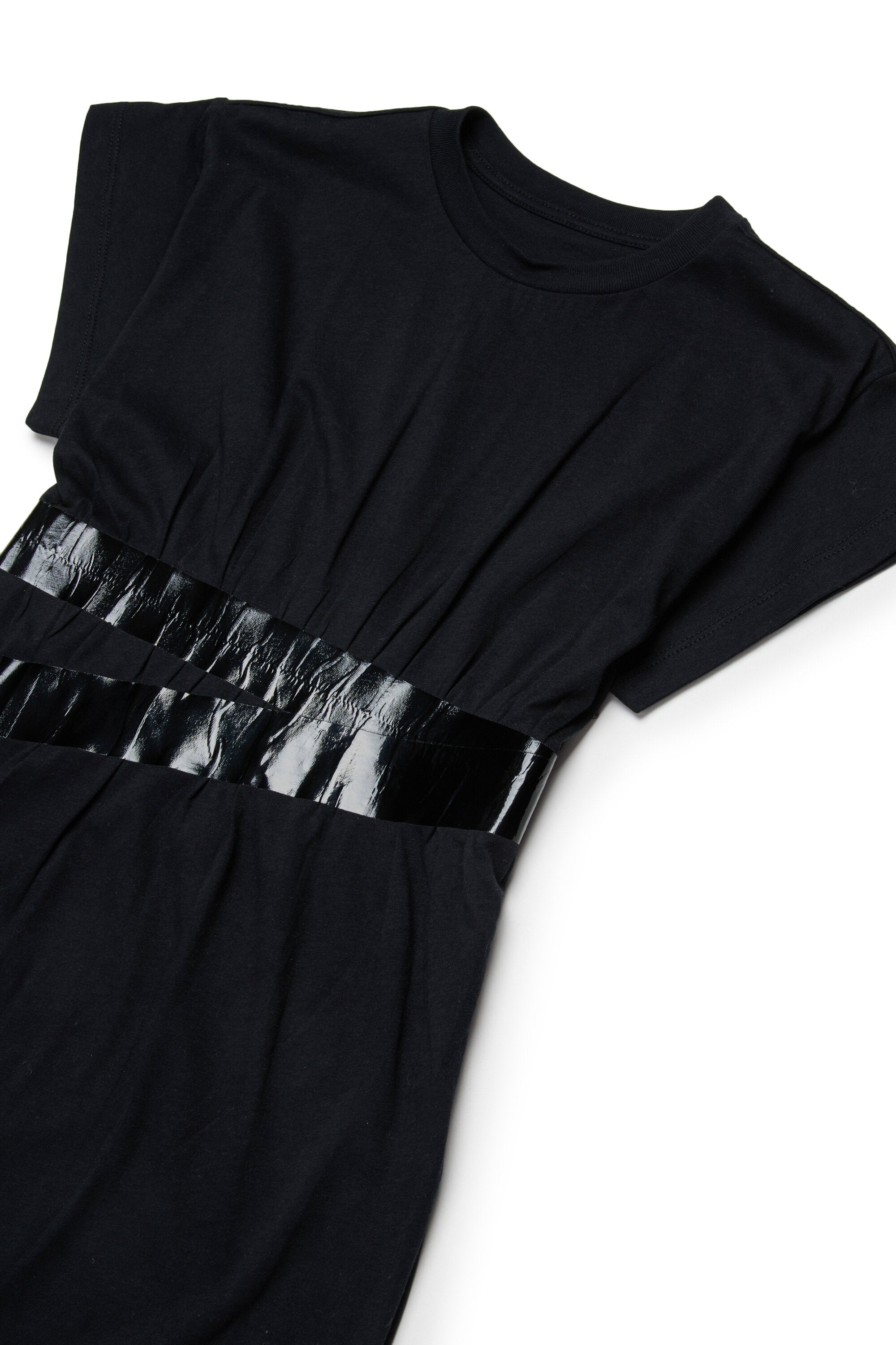 T-shirt dress with waist belt